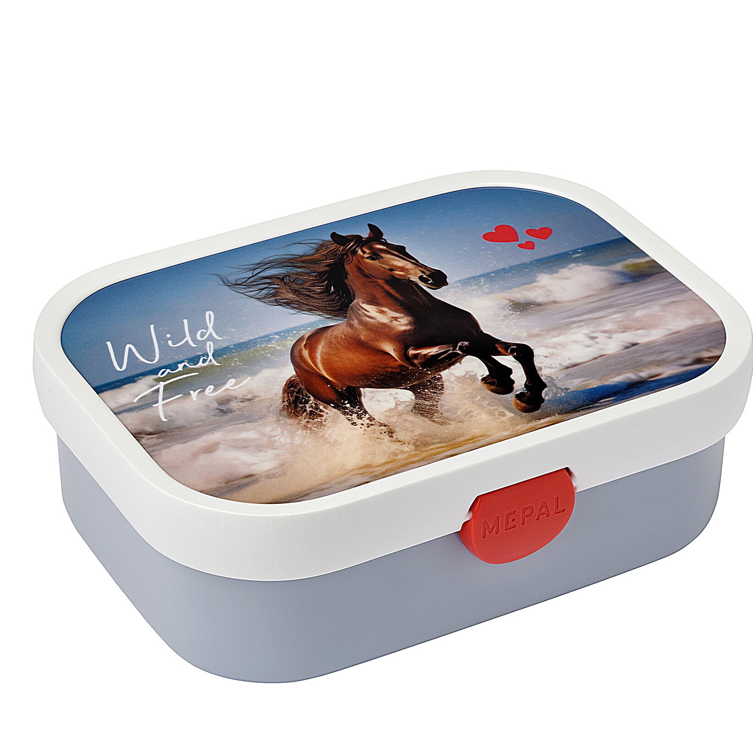 Mepal, Lunch Box Campus, Bento Box for Children, Lunch Box with Bento Compartment & Fork, with Clip Closure