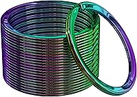 Vista 20 de Llaveros planos divididos a granel, resistente y resistente para automóvil, hogar, anillo de metal grande para perro, cordón para escuela, oficina