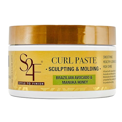 Style to Finish - Pasta para esculpir y moldear rizos, 8 onzas, hidratante con rizos arrugados y moldeados durante todo el día