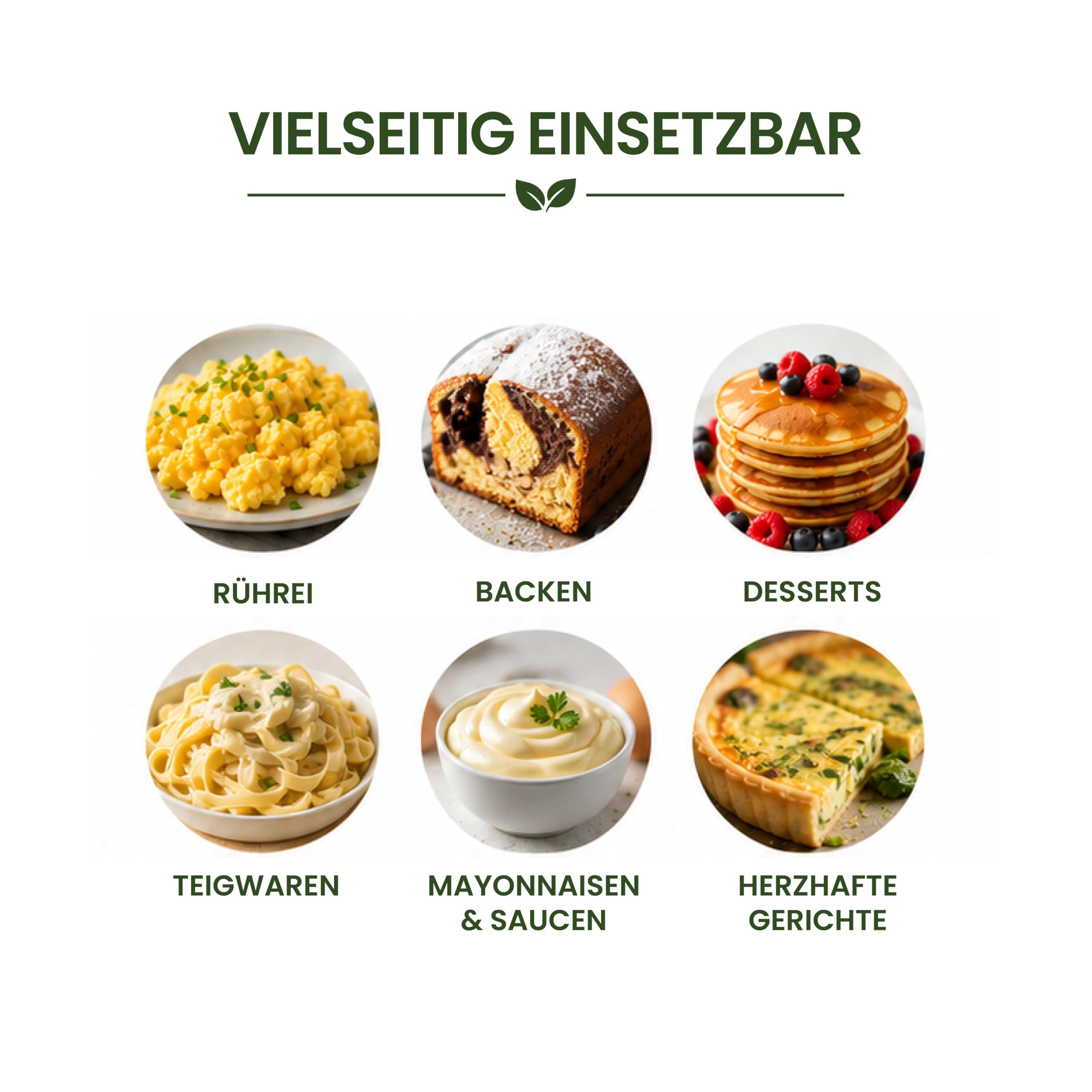 2 x 1 kg BIO Volleipulver | Rührei Kochen Backen | Ei Ersatz | Sprühgetrocknet | Vollei | TASTE MARKET