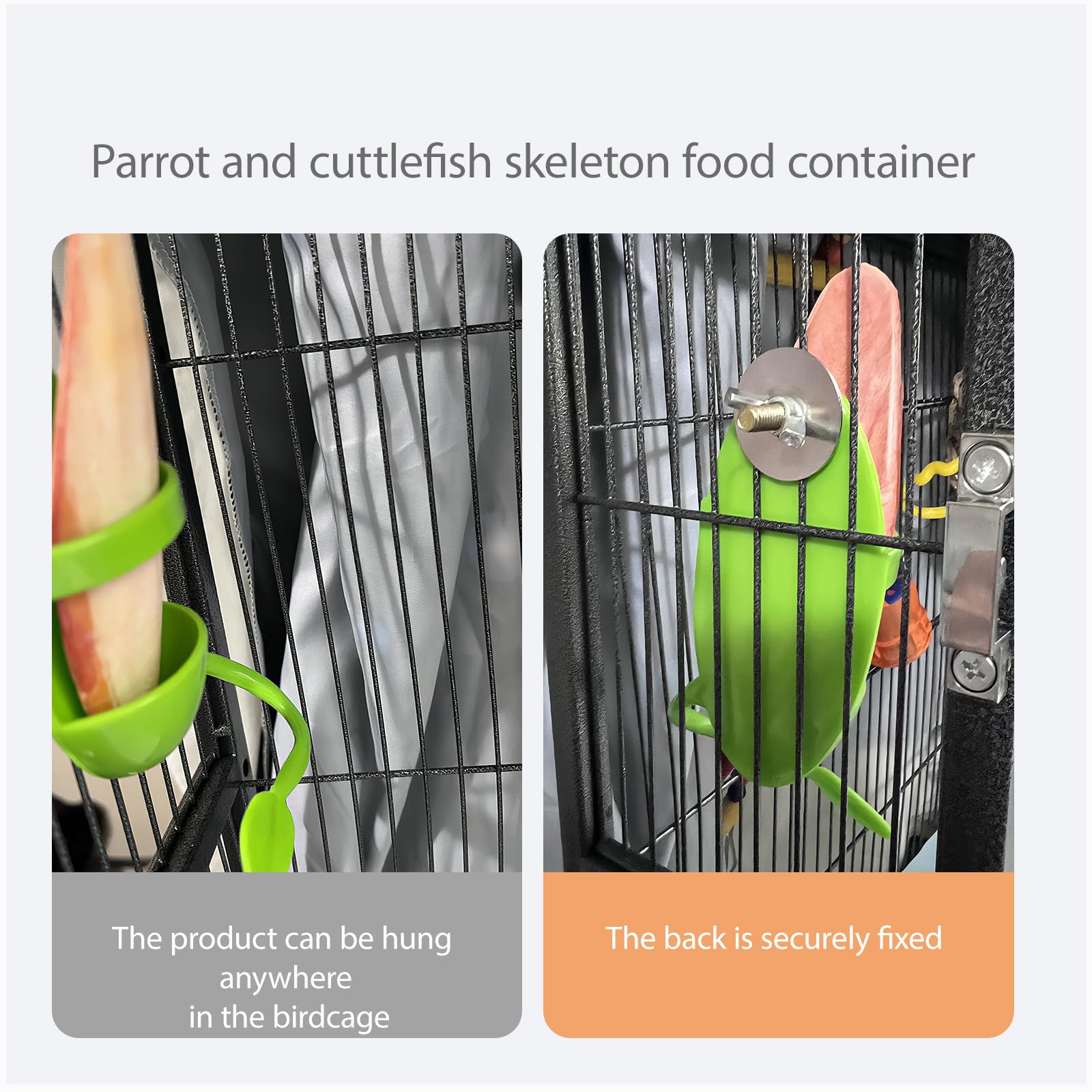 2pcs Cuttlebone Holder for Bird Cage, Plastic Food Holder for Cuttlebone for Birds, Parakeets, Cockatiels, Budgies and Finches - Cuddle Bones Feeding Rack - image 4