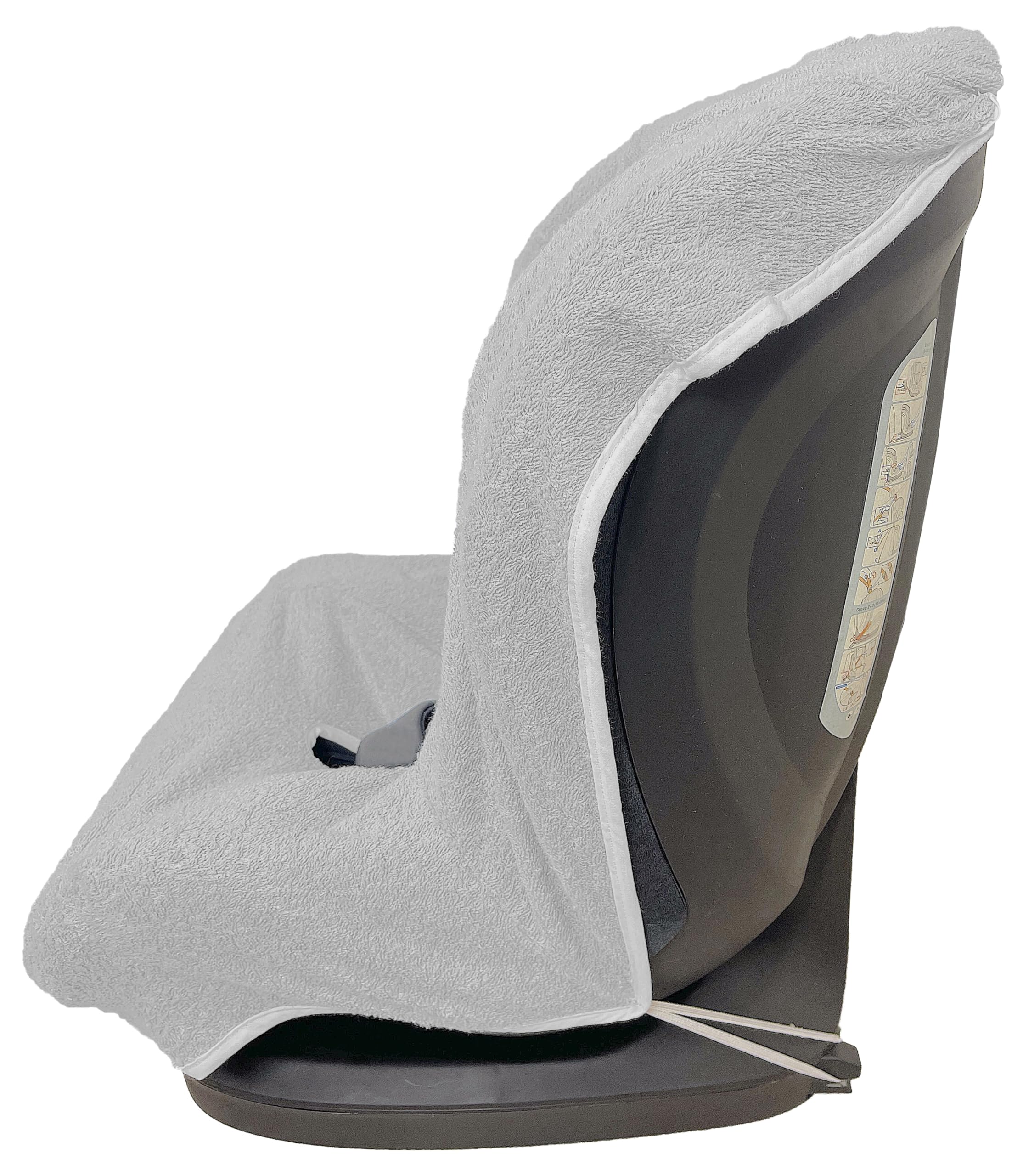 Andy & Helen 9001 Housse de chaise haute pour voiture, éponge de coton, 100% universelle, anti-allergique pour bébé et nouveau-né, fabriquée en Italie (gris)