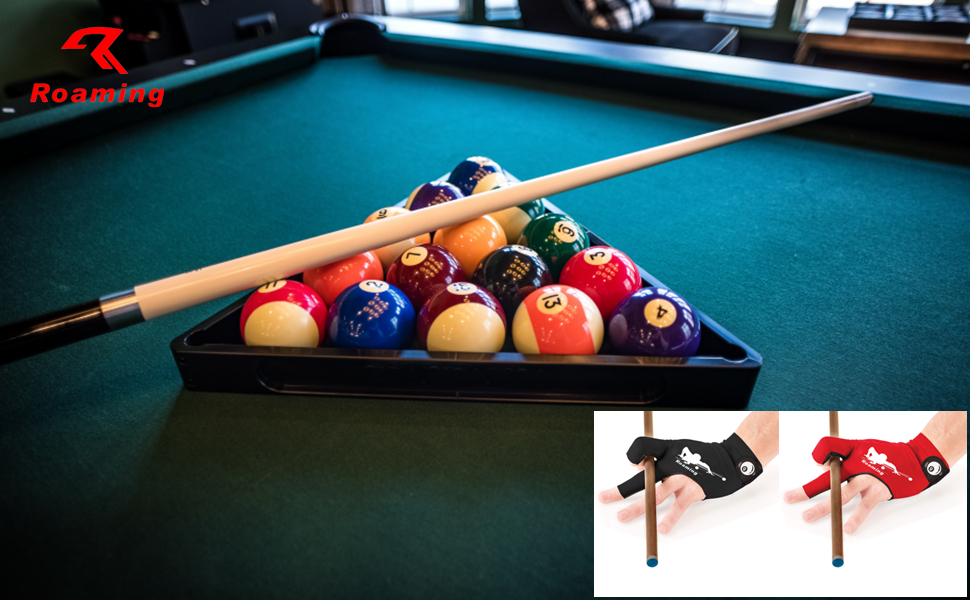 Guanti Da Biliardo Roaming - Traspiranti, Antiscivolo, Per Mano Sinistra O Destra, Lycra Elastica