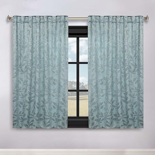 Miniatura 23 de Superior Cortinas opacas, oscurecimiento de la habitación para dormitorio, bloqueo solar, térmicas, cortinas bohemias modernas, colección de hojas