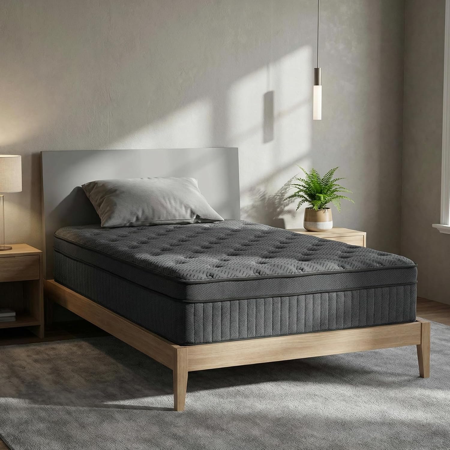 inight Twin Mattress, 10 Inch Twin Size Mattresses in a Box, Hybrid Gel Memory Foam & Individual Pocket Springs, Edge Support, Medium Firm Feel, Motion Isolation, Pressure Relief, 365-Night Trial