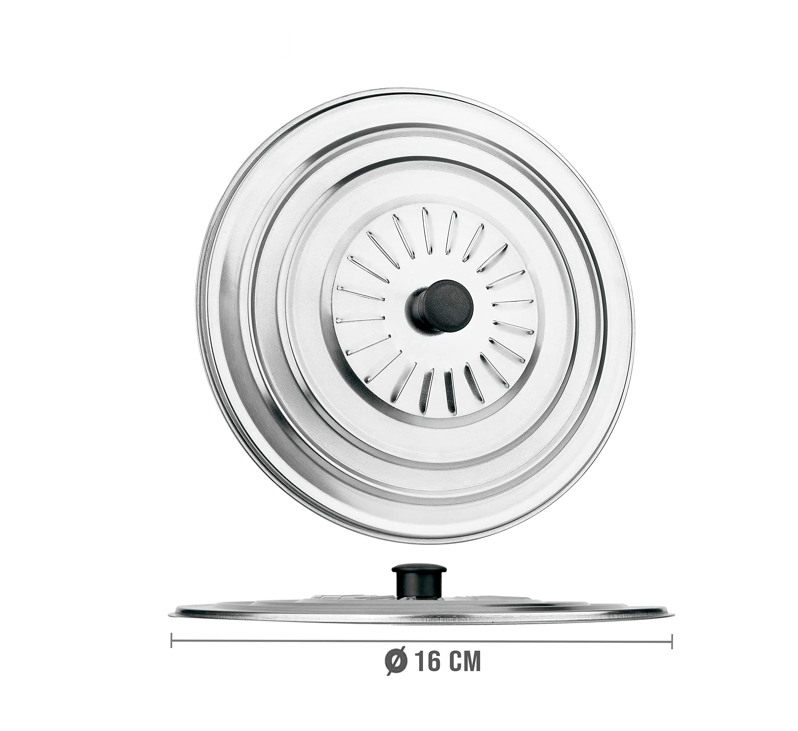 Coperchio Universale Acciaio Inox 16-40cm - Antispruzzo Per Padelle E Pentole - Foto 4