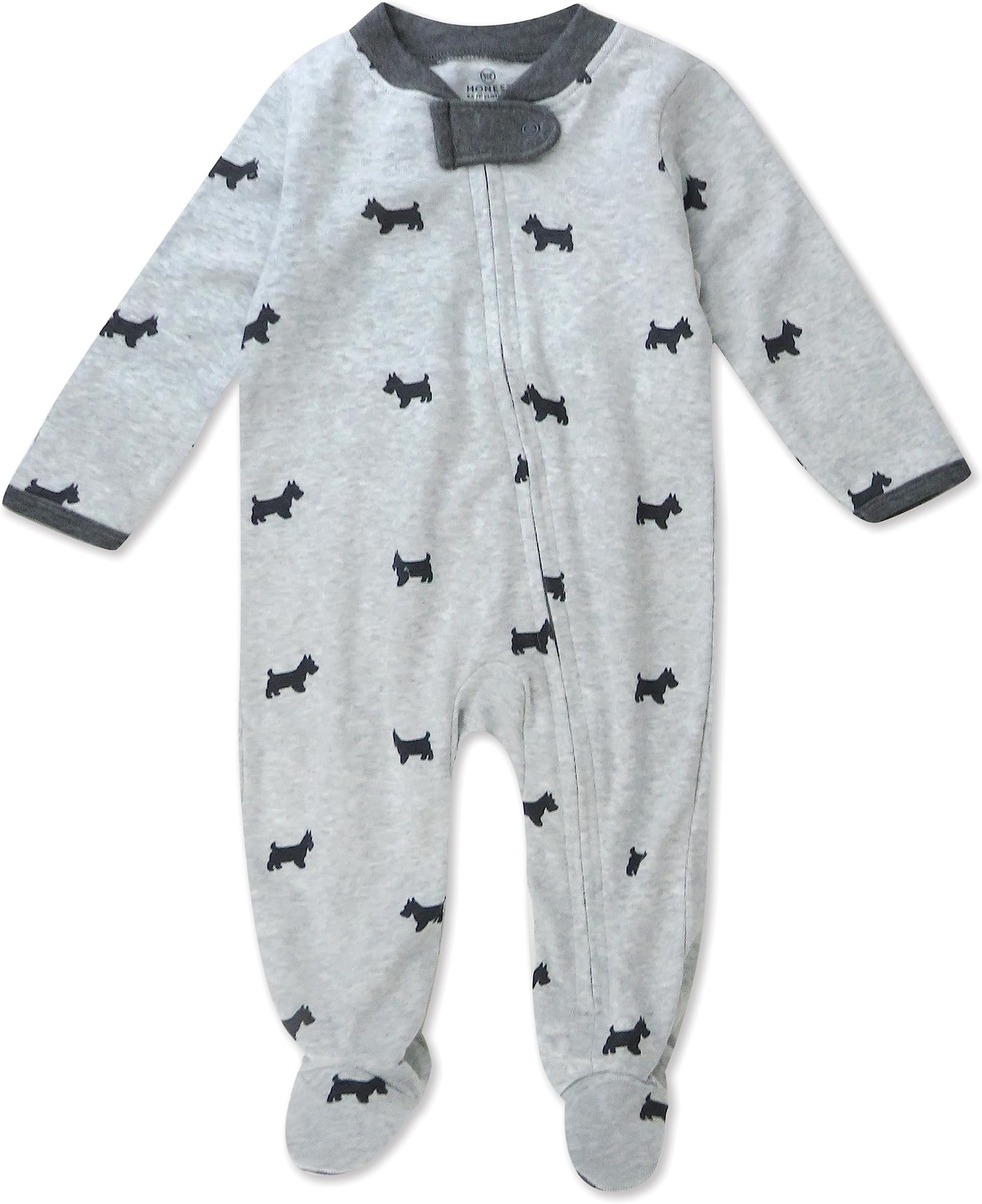 HonestBaby Unisex Baby Organic Cotton Footed Sleep & Play Pajamas Baby and Toddler Sleepers