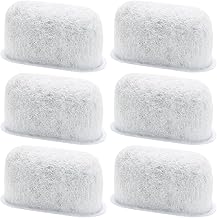 6 Pack Charcoal Coffee Machine Water Filter, Activated Carbon Coffee Filter Replacement Compatible with DCC-1200, DCC-3200 and Other Popular Models