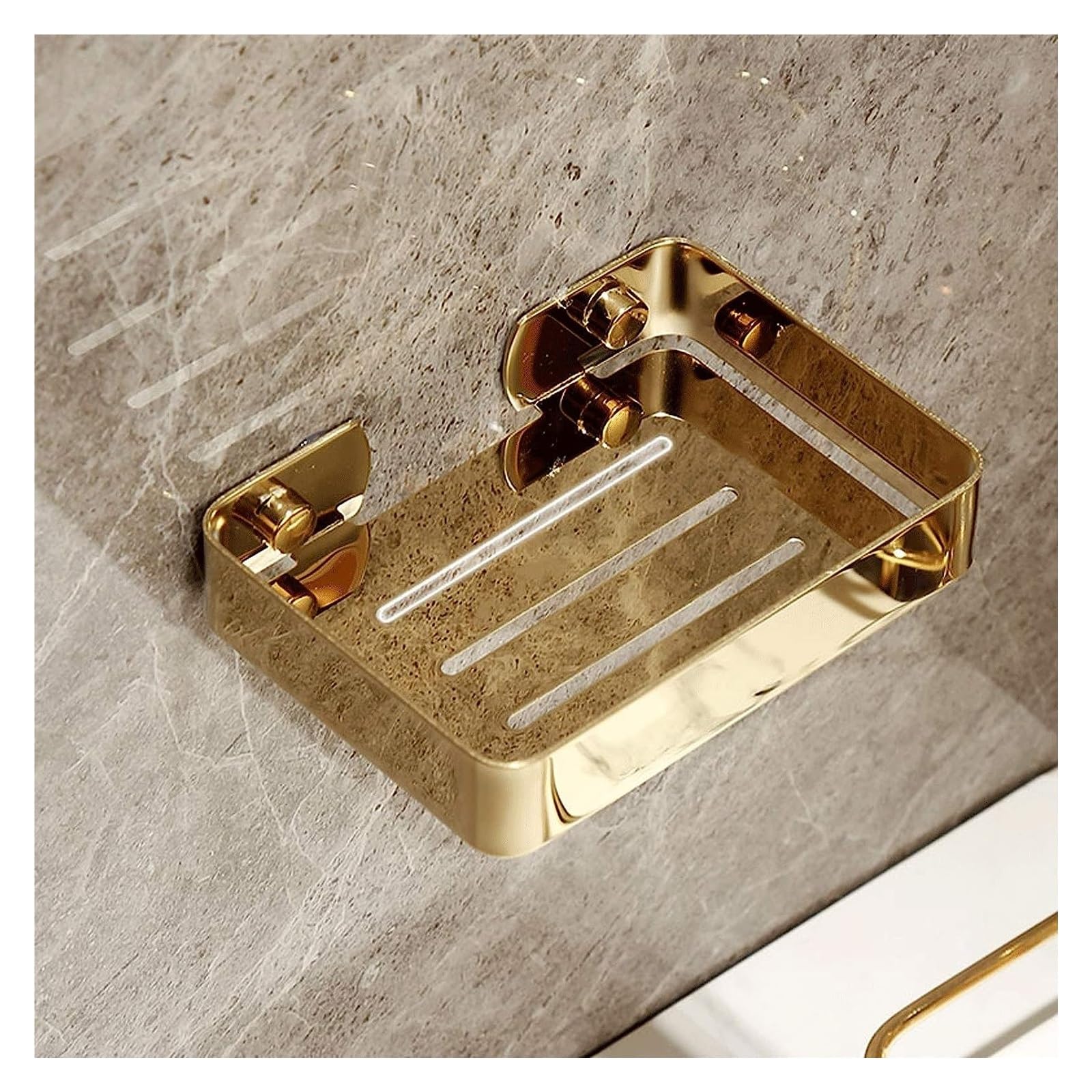 Jabonera, Jabonera, Jabonera, Jabonera Dorada, Jabonera De Acero Inoxidable Sin Perforación, Jabonera De Drenaje Montada En La Pared, Se Puede Usar Como Un Nuevo Regalo for El Hogar for Familiares Y A