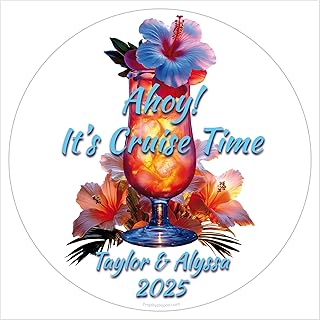 Personalized Celebration Cocktail Cruise Door Decoration Magnet, Custom Personalized Inscriptions Including Names, Occasions, Dates, Quotes or Anything That captures The Essence of Your Cruise
