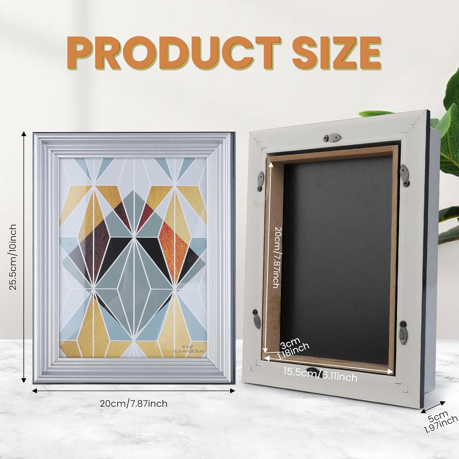 Diversion Safe 7.8"x10" Picture Frame Safe with Secret Compartment for Valuables, Hidden Storage Picture Frame Home Decoration, Wall-Mounted Secret Storage Box for Bedrooms, Living Rooms, and Offices