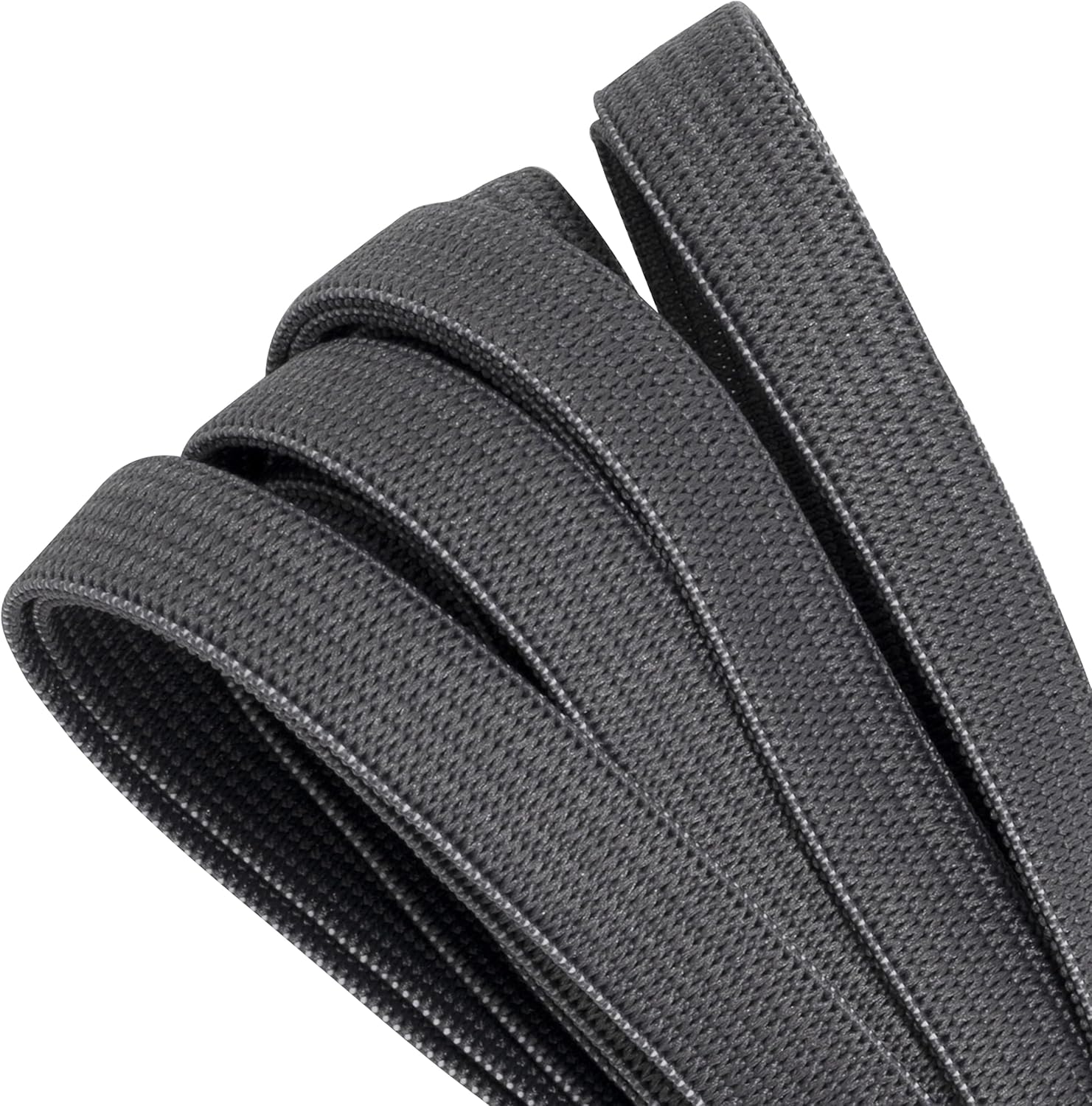 AERZETIX - C67527 - Flat Elastic Braided Ribbon 5 m - Width 10 mm - Polyester + Latex - Grey