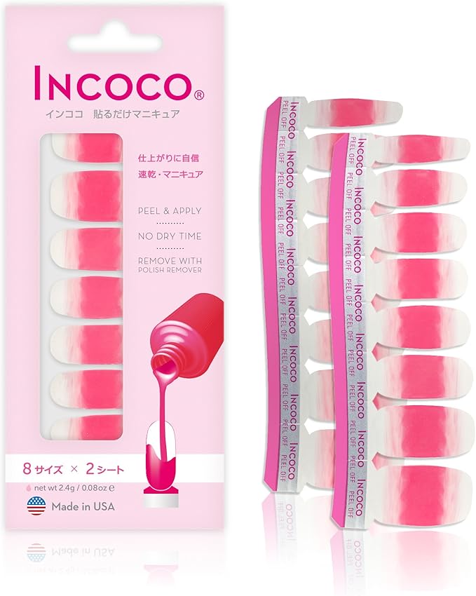 Amazon 貼るだけマニキュア インココ ピンクペタル Pink Petal Incoco マニキュア ネイルポリッシュ 通販