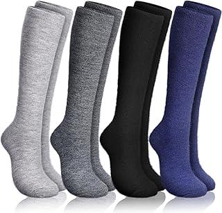 4 Pairs Alpaca Wool Socks for Women Men Thermal Winter Hunting Socks Moisture Wicking