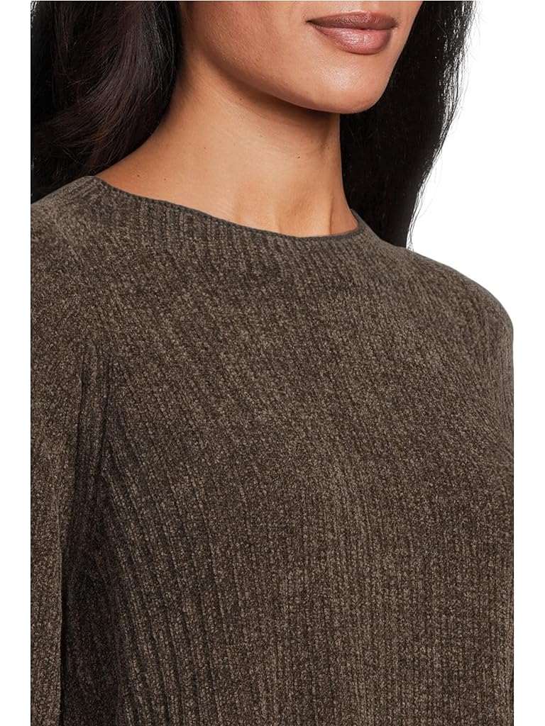 Brown Eileen Fisher Chenille Blend Square Armhole Sweater