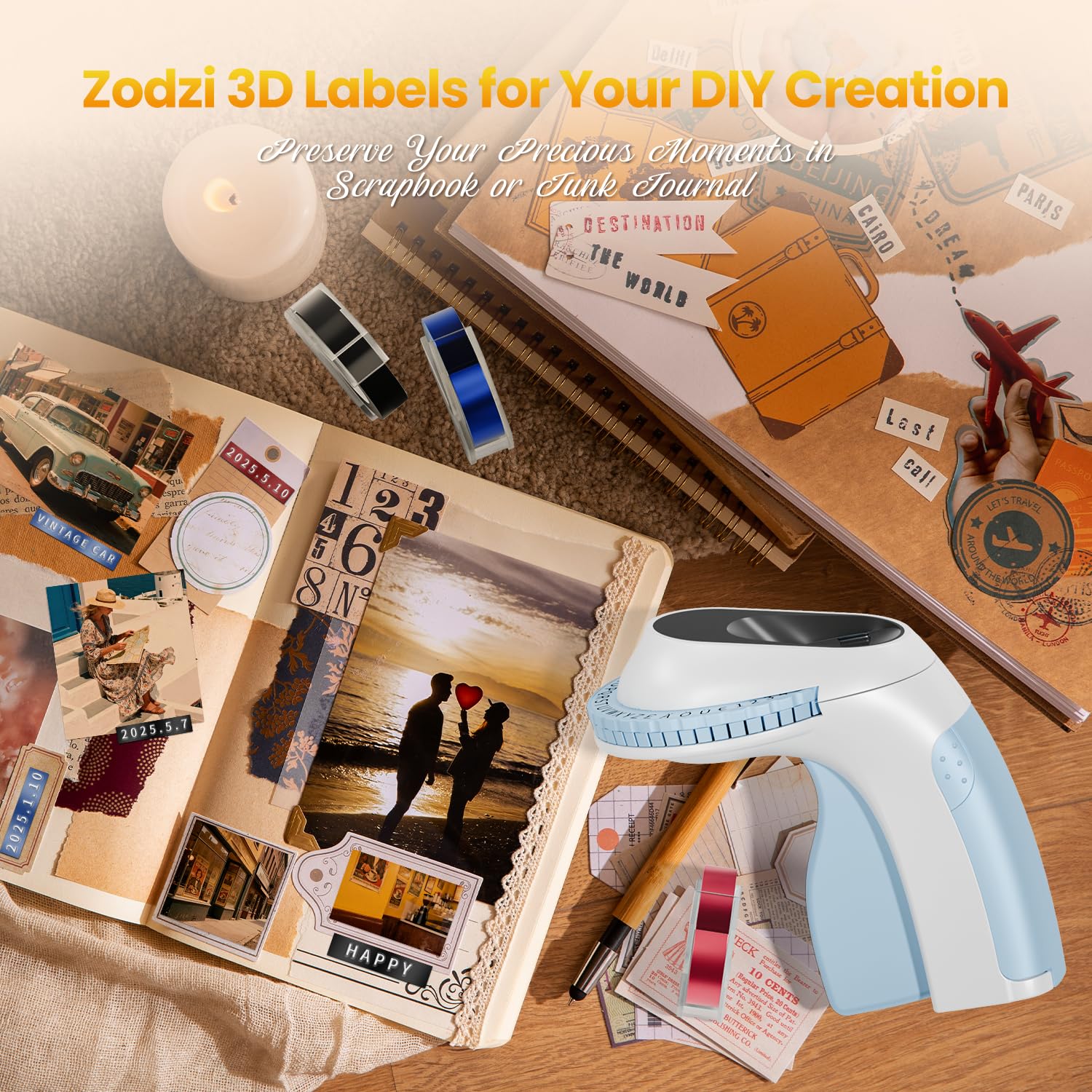 Zodzi Máquina para hacer etiquetas en relieve E975