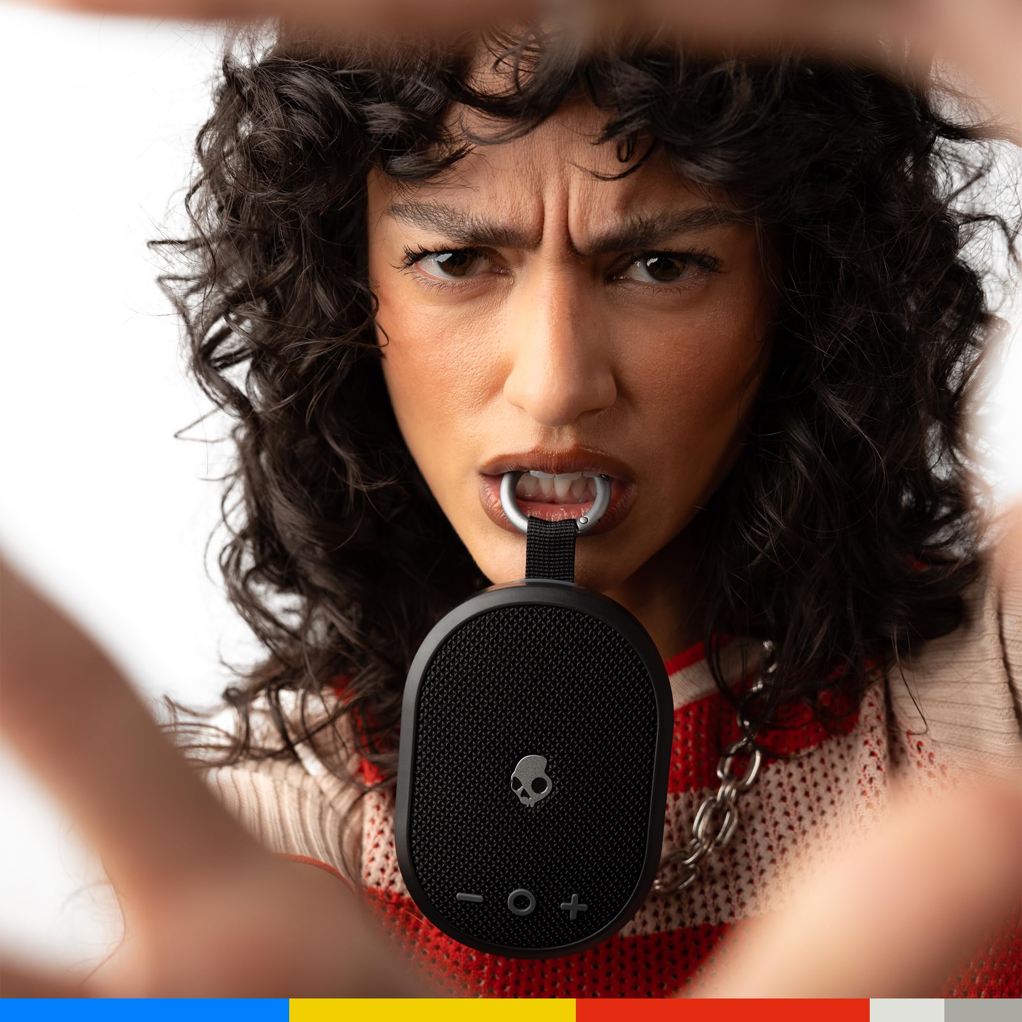 Skullcandy Kilo Cassa Wireless Bluetooth Portatile, Impermeabilità IPX7, 24 Ore di Autonomia, Stereo True Wireless con Cinghia Integrata per Viaggi e Uso all’Aperto - Bone/Orange