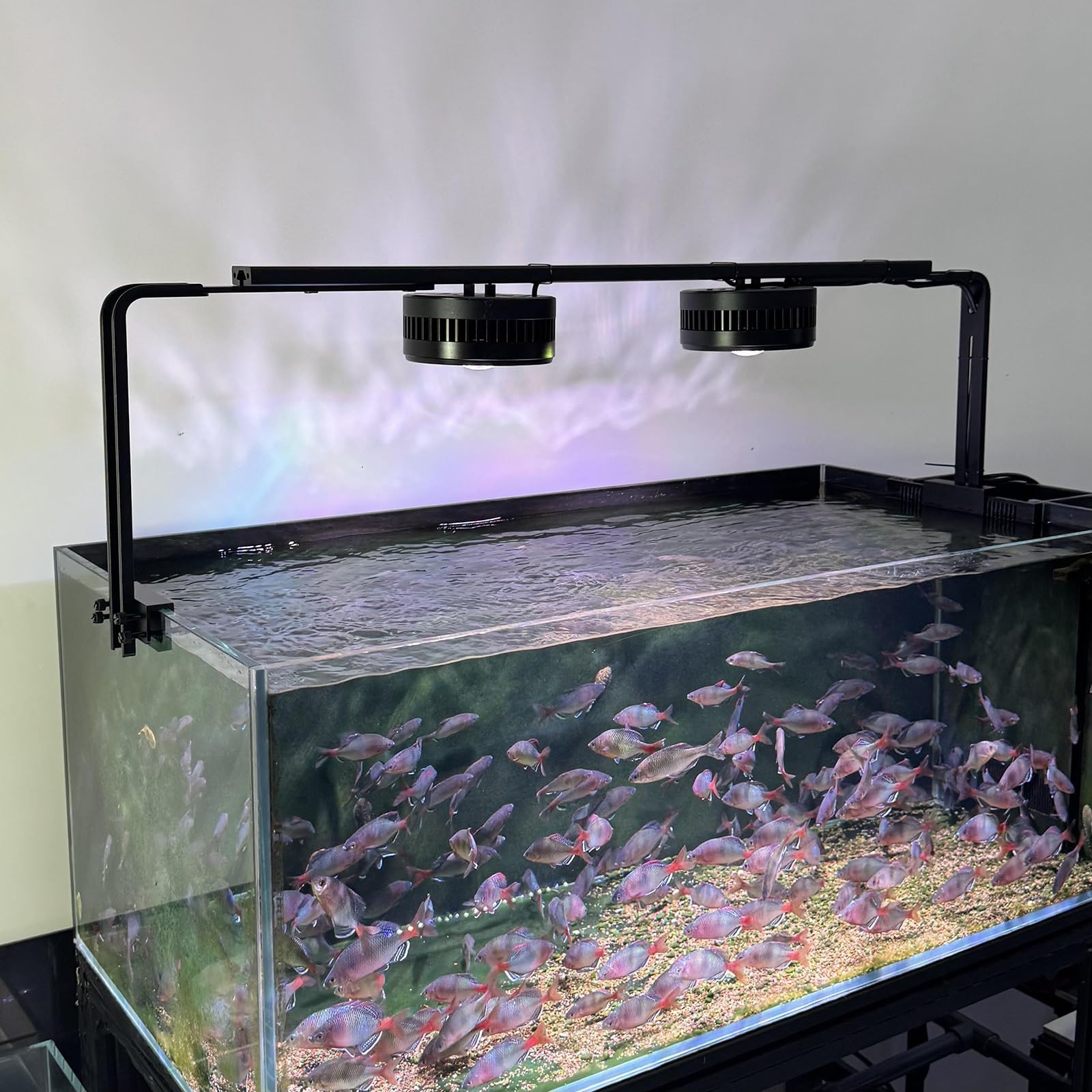 30 - 78 Inch Large Fish Tank Light Stand Sturdy Heavy Duty Aluminum Aquarium Vivarium Lamp Bracket Riser