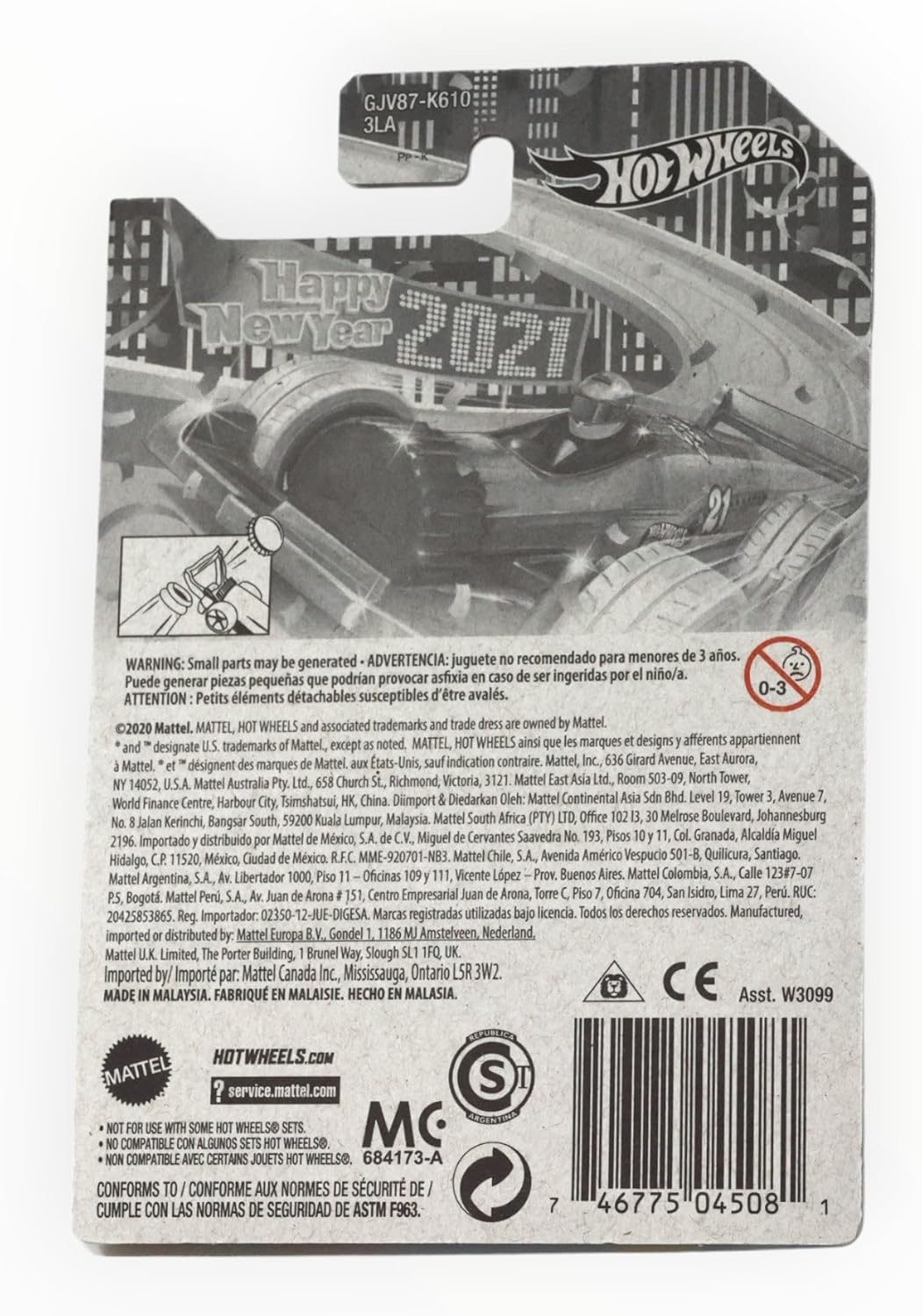 Hot Wheels 1:64 Scale Car - Carbonator - Happy New Year 2021 (W3099)