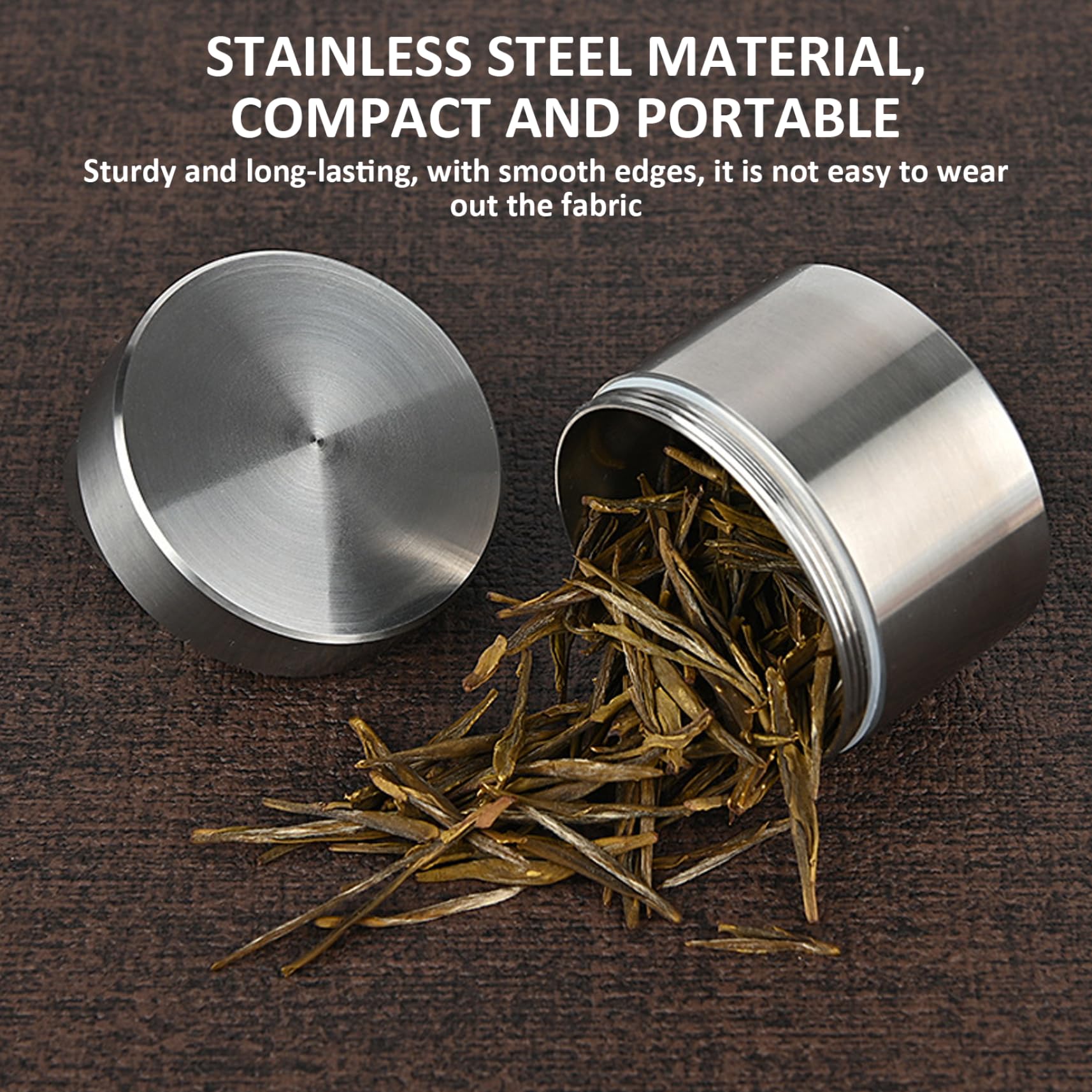 Organizador de pastillas de Metal de acero inoxidable, pastillero impermeable para uso diario, estuche pequeño para bolsillo EDC, L..