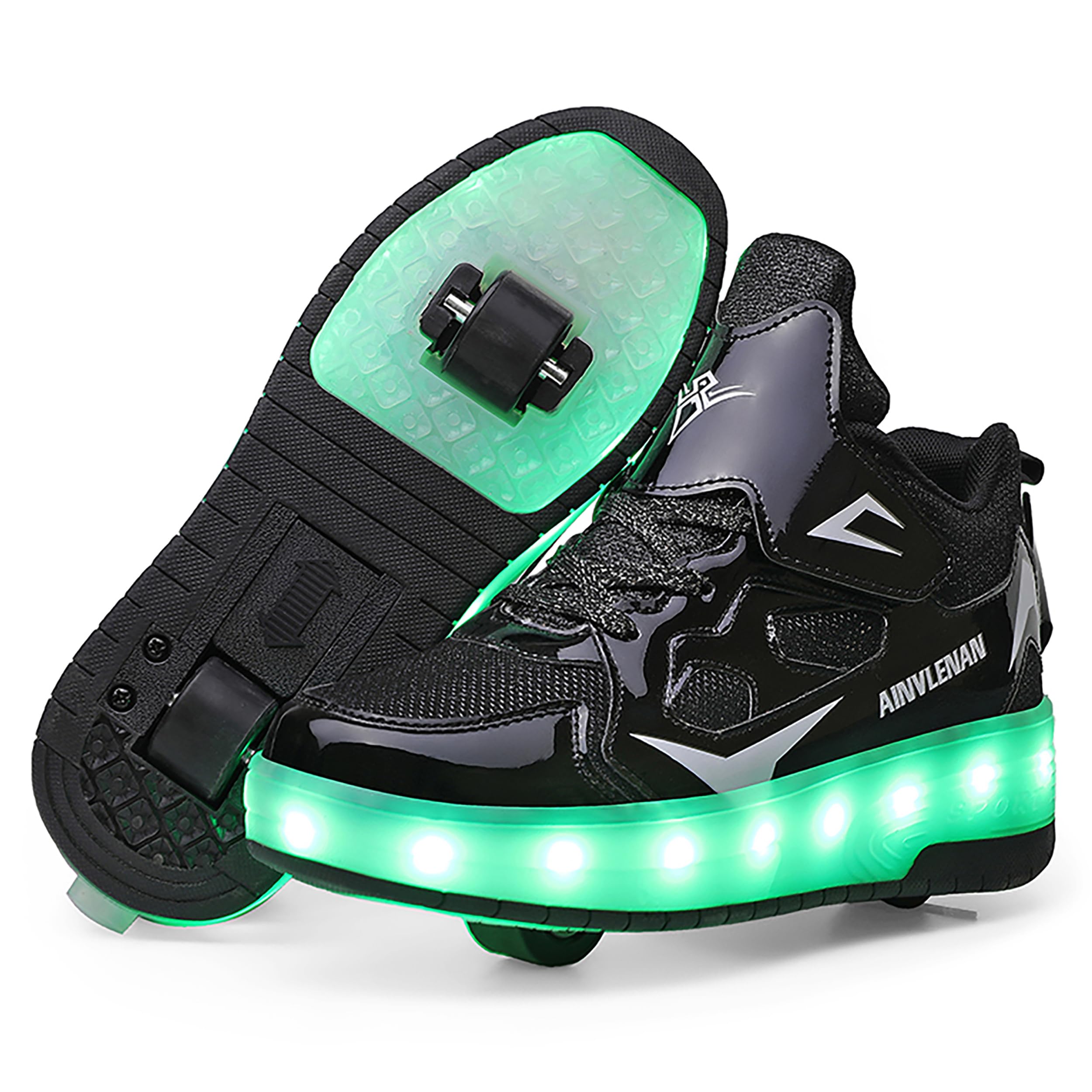 Chłopięce dziewczęce buty na deskorolkę z migającymi diodami LED, buty z rolkami, automatyczne zwijanie, komfortowe, outdoorowe buty sportowe dla dzieci
