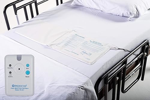 Patient Aid Alarma avanzada para cama y suelo para monitoreo de ancianos, almohadilla inferior de 10 x 30 pulgadas con sensor de movimiento, timbre