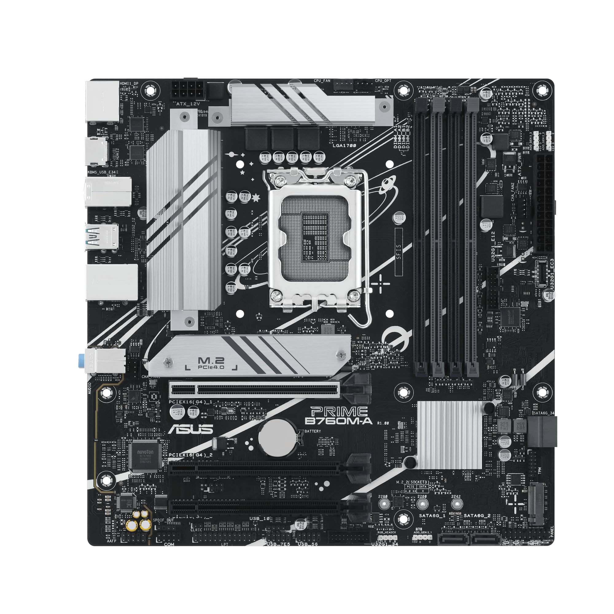 Asus Prime B760M-A-Csm - Motherboard - Micro Atx - Lga1700-Sockel - B760 Chipsatz - Usb 3,2 Gen 1, Usb 3,2 Gen 2, UsB-C 3,2 Gen 1 - 2,5 Gigabit Lan -