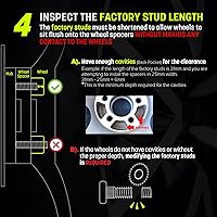 Vista 6 de Customadeonly Espaciadores de rueda centrados forjados 4x100 de 1.969 in (2 pulgadas) (2 piezas) - Compatible con Miata, 124 Spider, Corolla, Echo