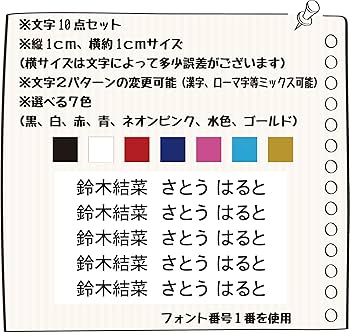 Amazon.co.jp: 1文字1cm 10点セット 小さいサイズ シンプル