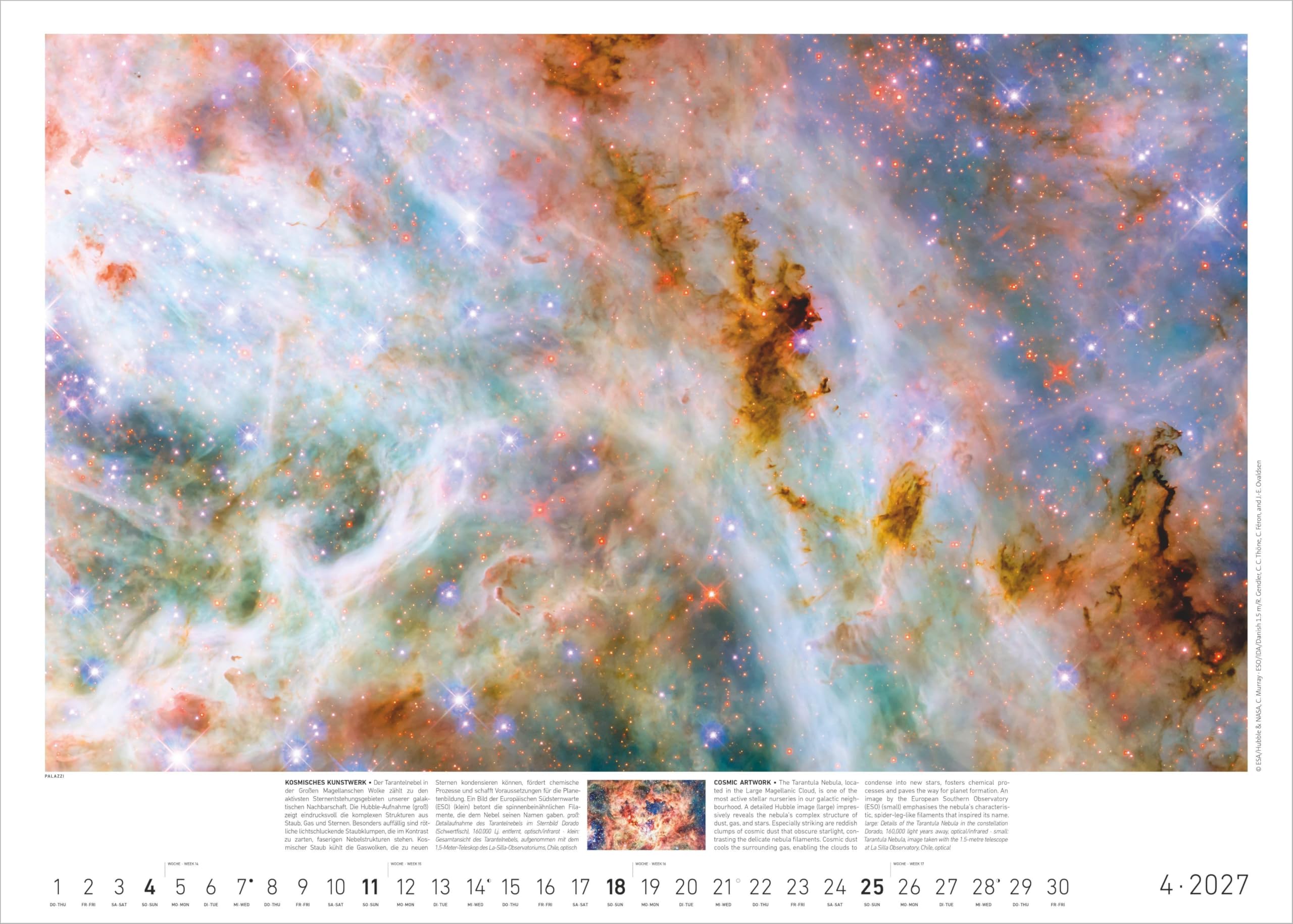 Sternzeit 2027: Wandkalender 70x50 cm mit 12 brillanten Weltraum-Aufnahmen und astrophysikalischen Erläuterungen