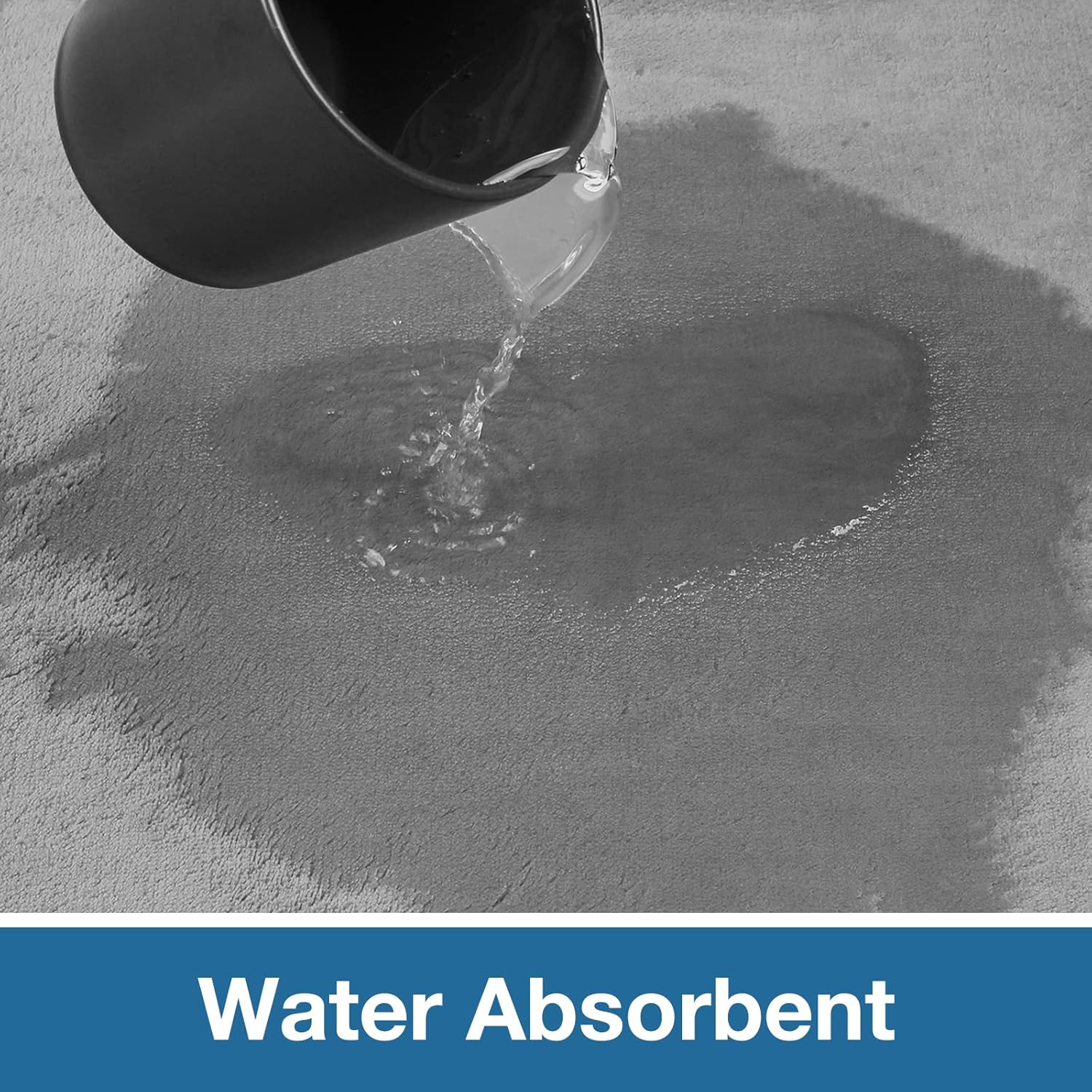 Grey Bath Mat Runner Long Narrow Bathroom Rug Memory Foam Microfiber Bathroom Carpet Non Slip Soft Absorbent Washable Bathrug,16" x 47" - Image 4