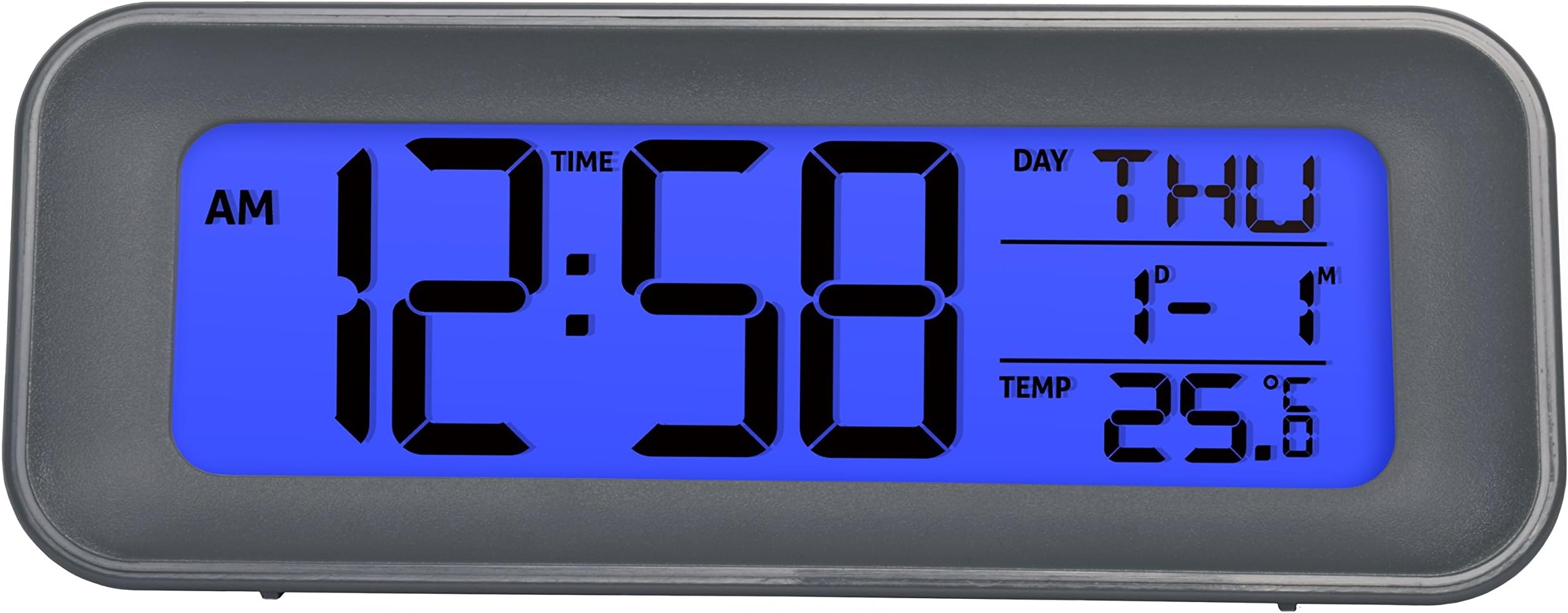Acctim 71907 Cayman Radio Controlled Alarm Clock in Grey