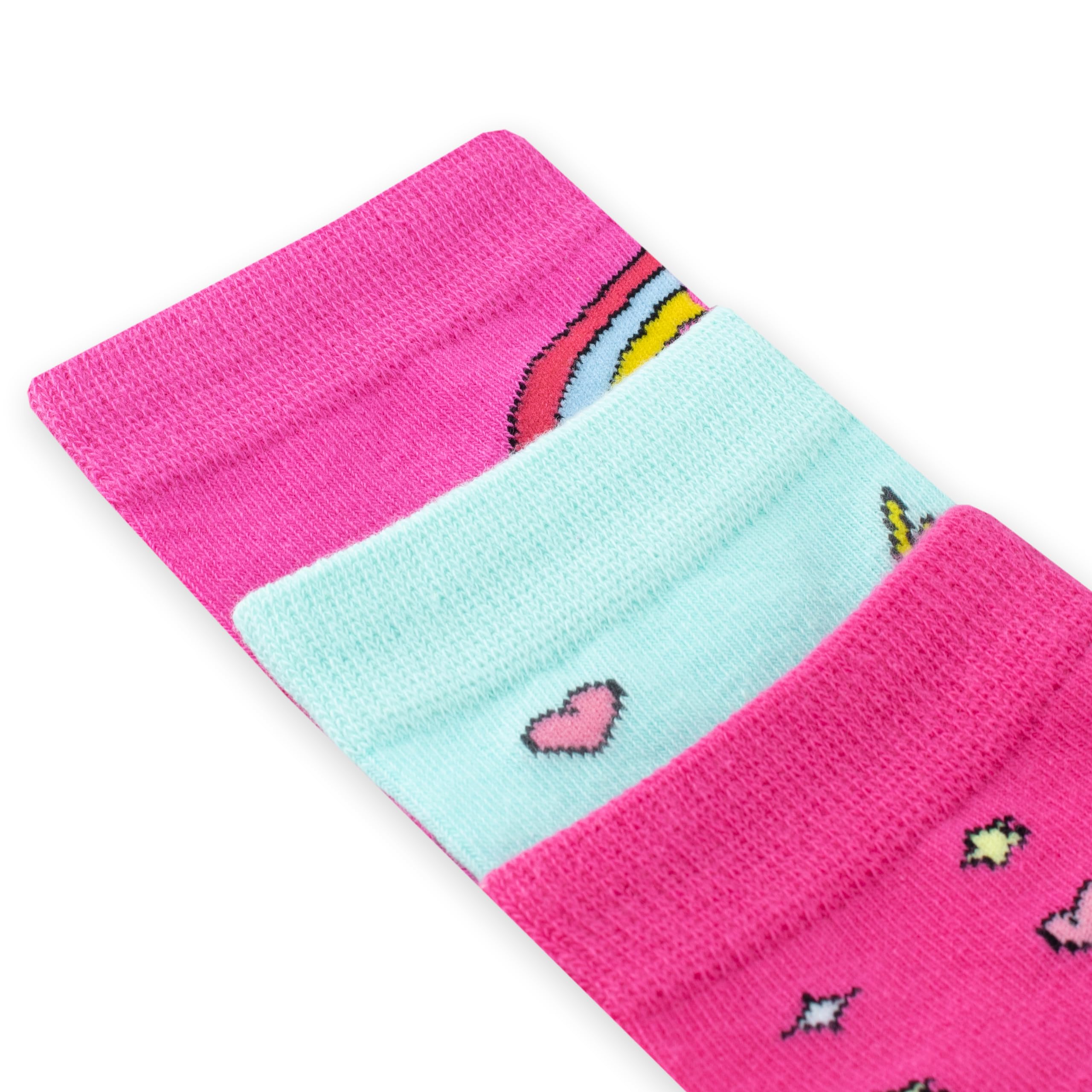 Squishmallows Socks | 3-pak Dziecięcych Skarpetek z Bawełny | Skarpetki Squish Squad dla Dziewcząt, 3 Sztuki