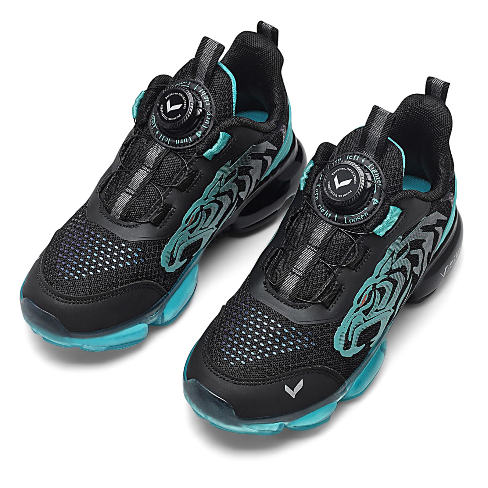Unisex Kinder Sneaker Jungen Turnschuhe Mädchen Sportschuhe | Kinderschuhe mit Drehverschluss, Atmungsaktiv, Leicht, Dämpfend, Outdoor, Schule, Laufschuhe, Hallenschuhe