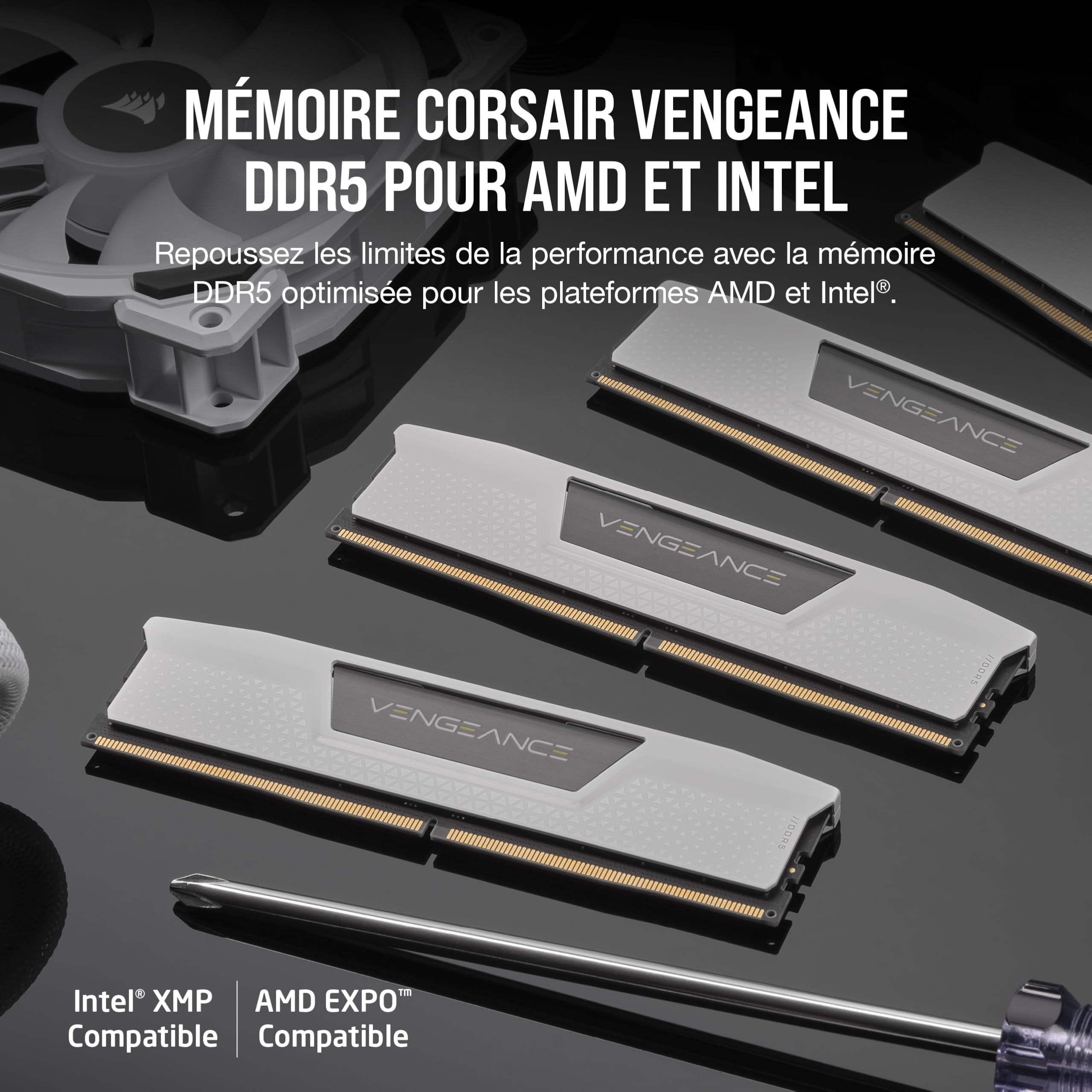 CORSAIR Vengeance DDR5 32Go (2 x 16Go) Jusqu'à 6400MHz AMD Intel RAM