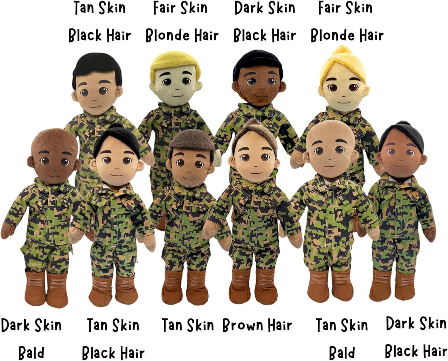 UMBO My Hero 14" Marine Daddy Doll - Recordable Plush Military Doll – Over 1+ Hour Audio Storage – Personalized Gift for Deployment, Separation, or Storytime – Ultimate Daddy Doll