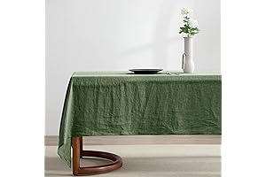 EVERLY 100% Pure Linen Tablecloth: Embracing the Elegance of Green Linen