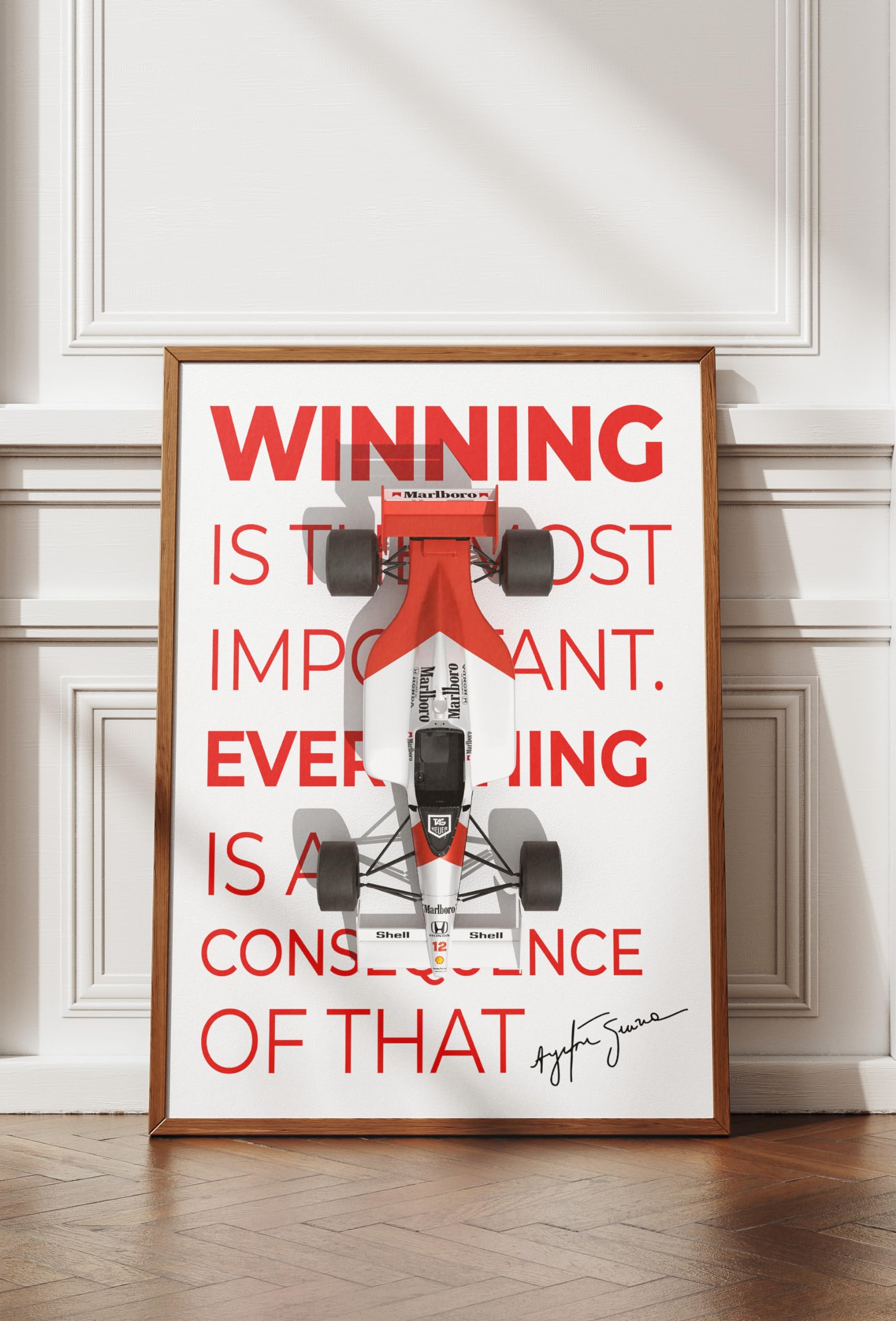 PodiumPe Formula One Motivational Poster on Winning | Ayrton Senna F1Poster | A3 (300GSM) | No Frame