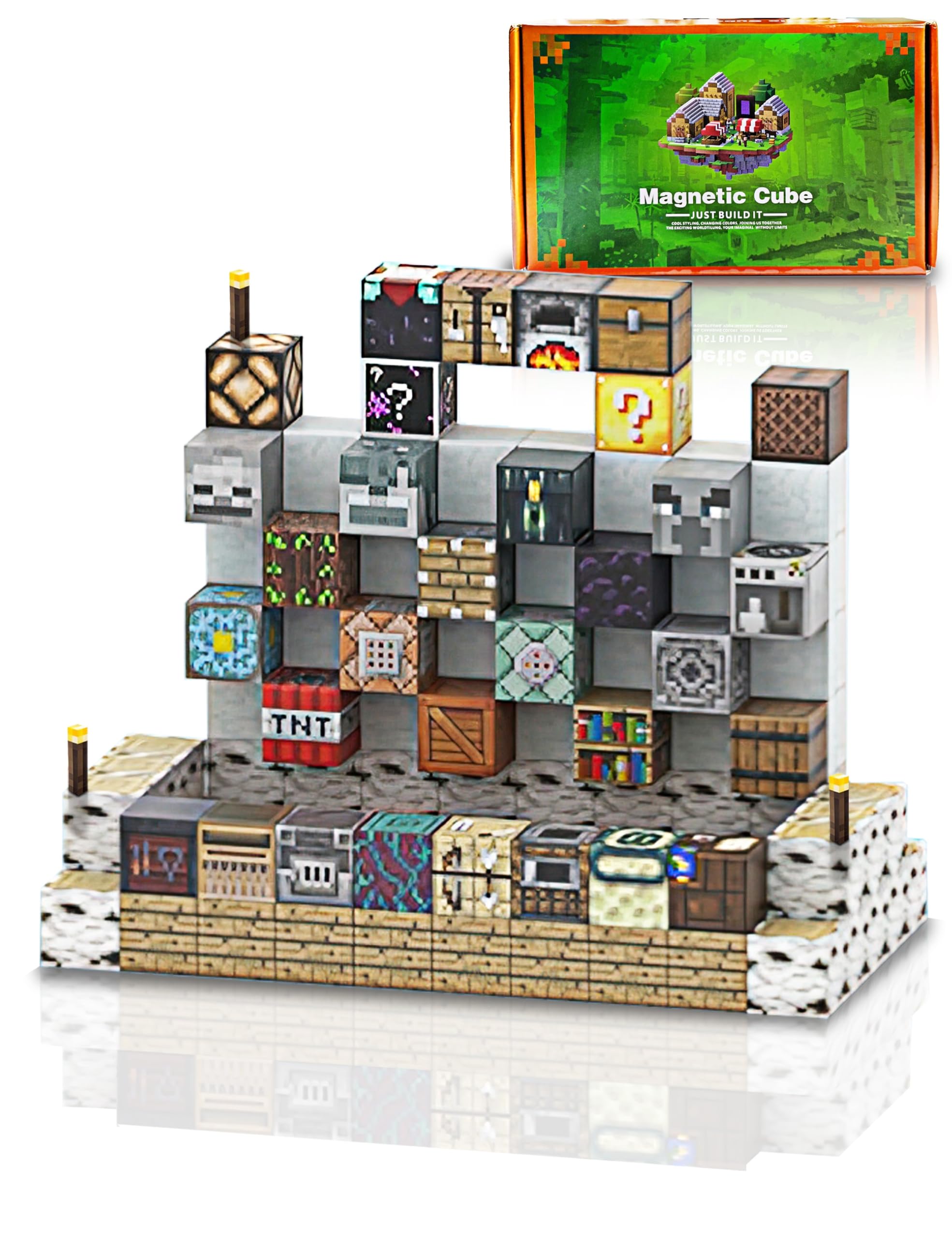 マインクラフト　鉱石ブロックデザインマット１６枚セット ダイヤモンド鉱石】マインクラフト 鉱石ブロックデザインマット