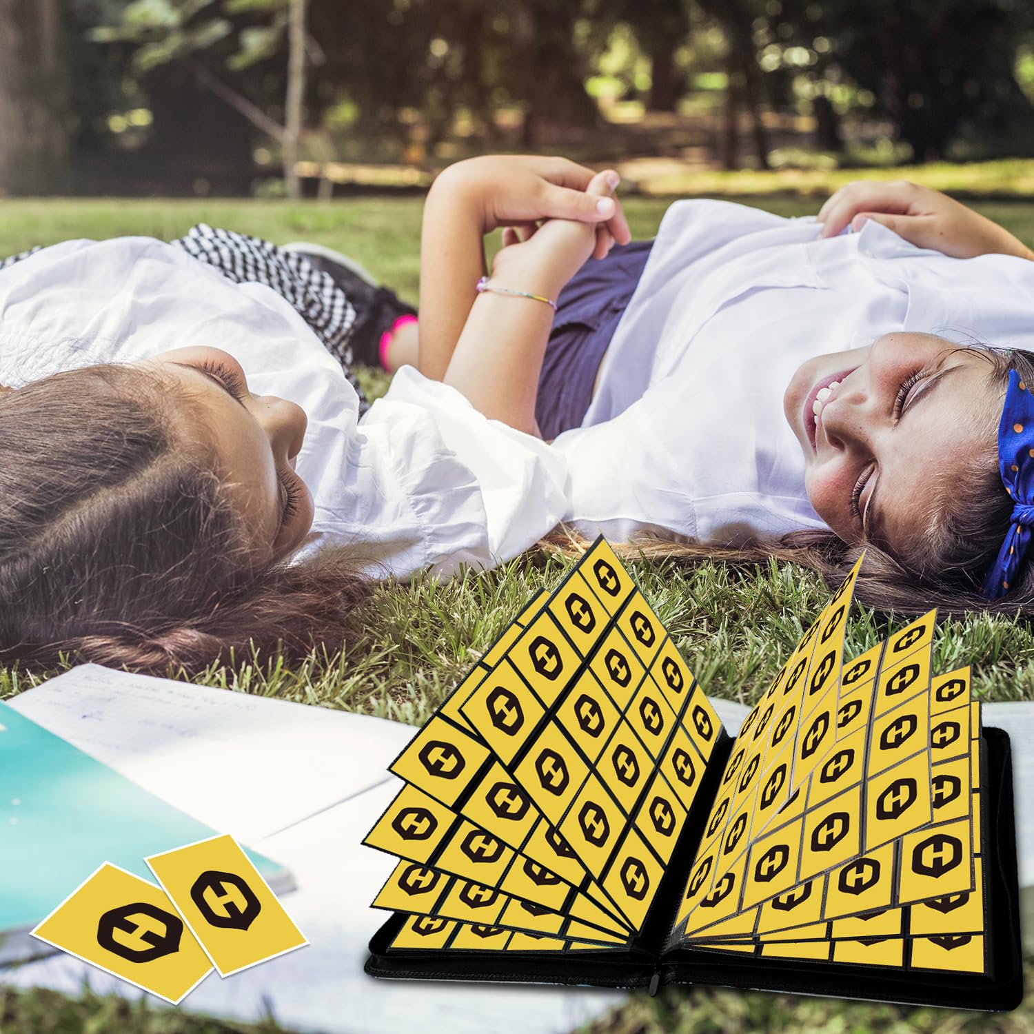 HESTECH Premium 1000+ Pockets Card Binder, Trading Card Binder, Card Collection Binder 16 Pocket, Side Loading Card Binder with Zipper, Ringless Trading Card Album Folder for MTG, TCG, Sports Cards