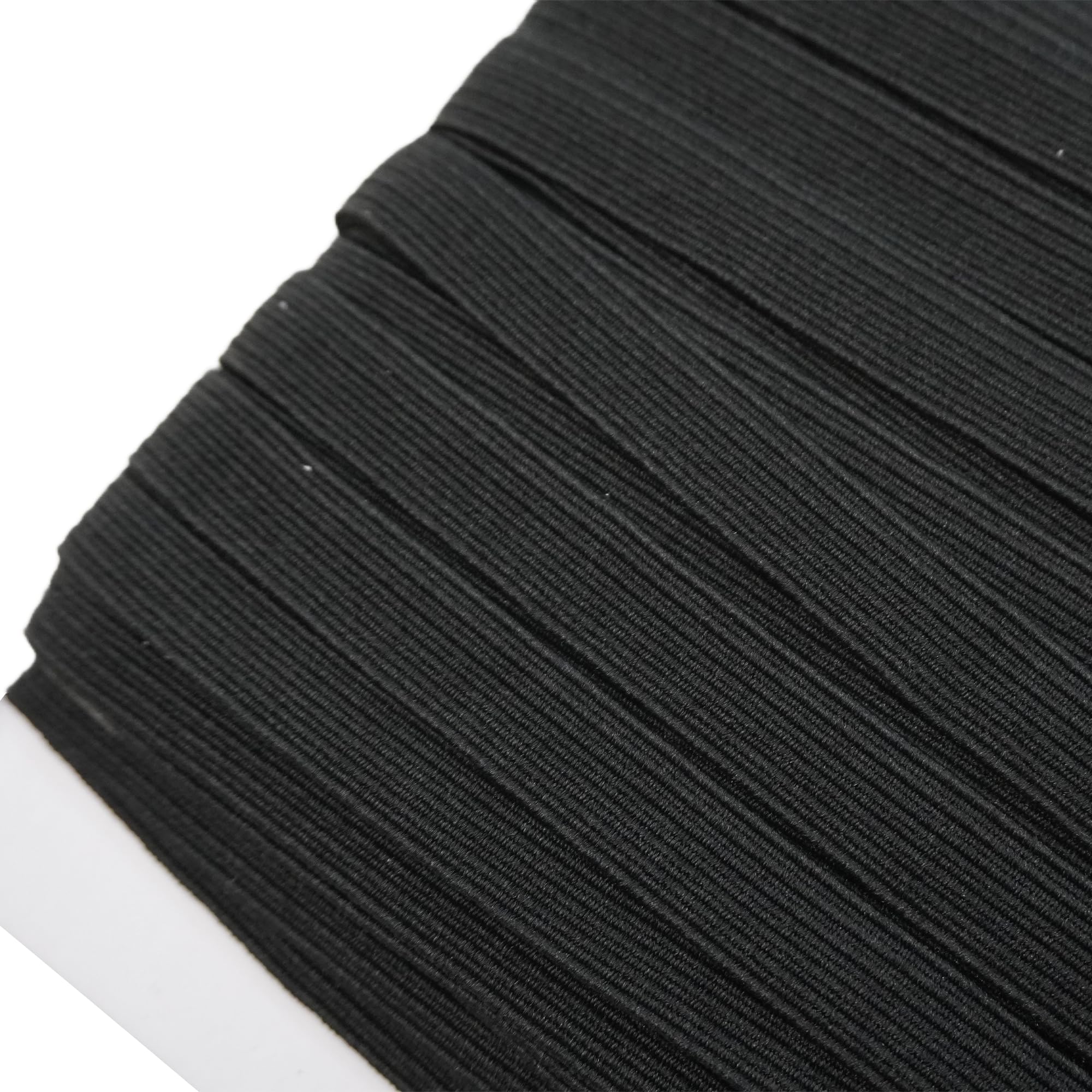 Trimming Shop, Elastico piatto da 12 mm di larghezza per cucito, maglia, polsini, cinture e artigianato, bianco o nero, Tessuto, Black, 10 m