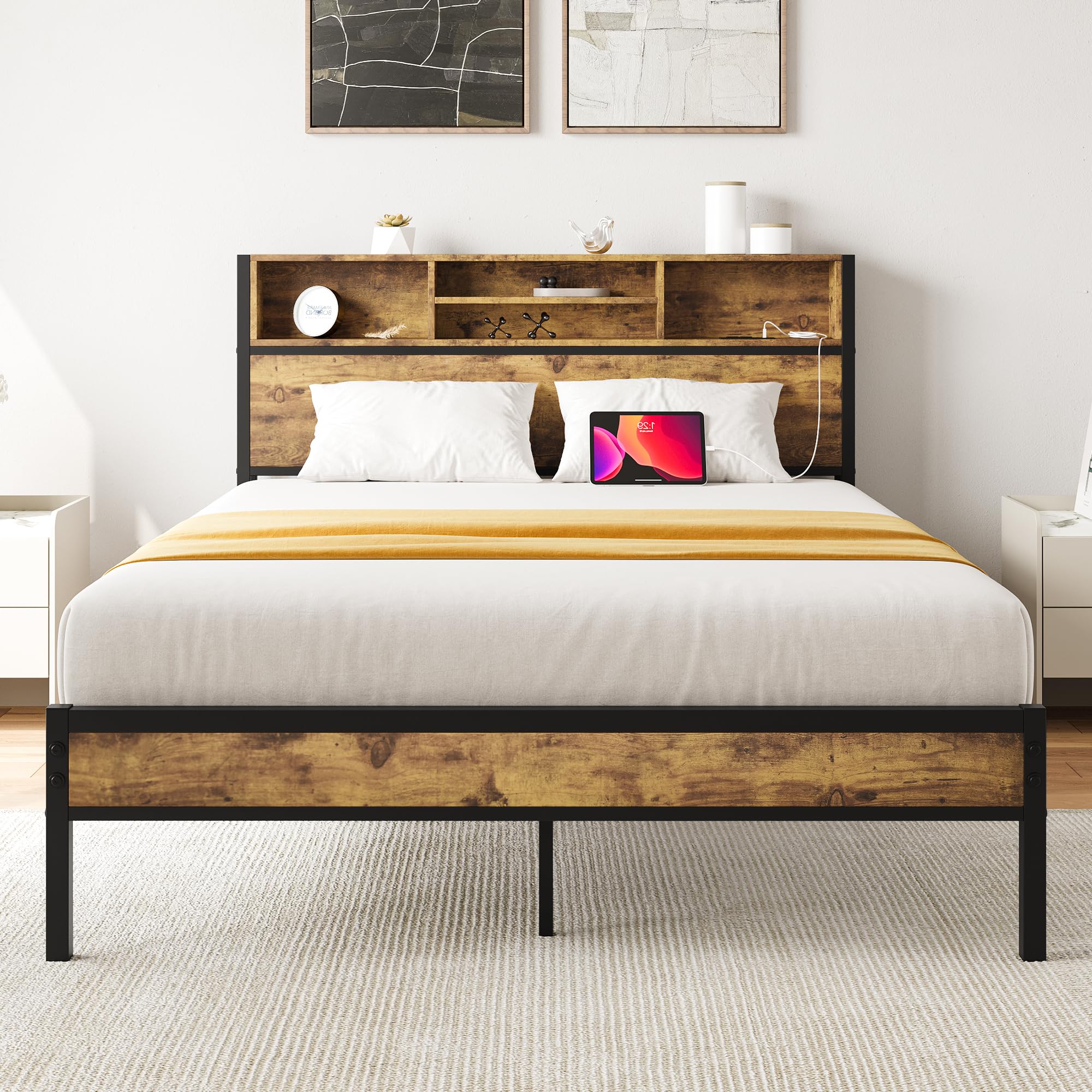 Amazon.com: GM Ultra Full Size Bed Frame with Storage