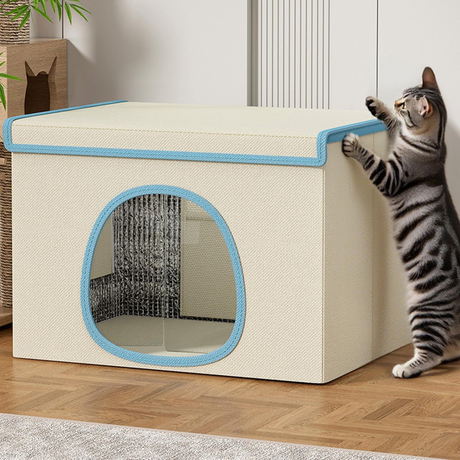 Maison Chat Rafraîchissante | Nid pour Chien avec 6 Packs Réfrigérants - Cave Rafraîchissante Animaux | pour Parents De Chats, Dresseurs, Amoureux des Chats, Bureau, Chambre, Salon, Balcon,