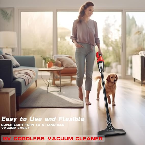 Nichilas Handheld Vacuum Cleaner, 10KPA Powerful Lightweight Cordless Stick Vacuum Cleaner for Hard Floor, Carpet, Car Cleaning, Compatible with Milwaukee M18 Batteries (NO Battery)