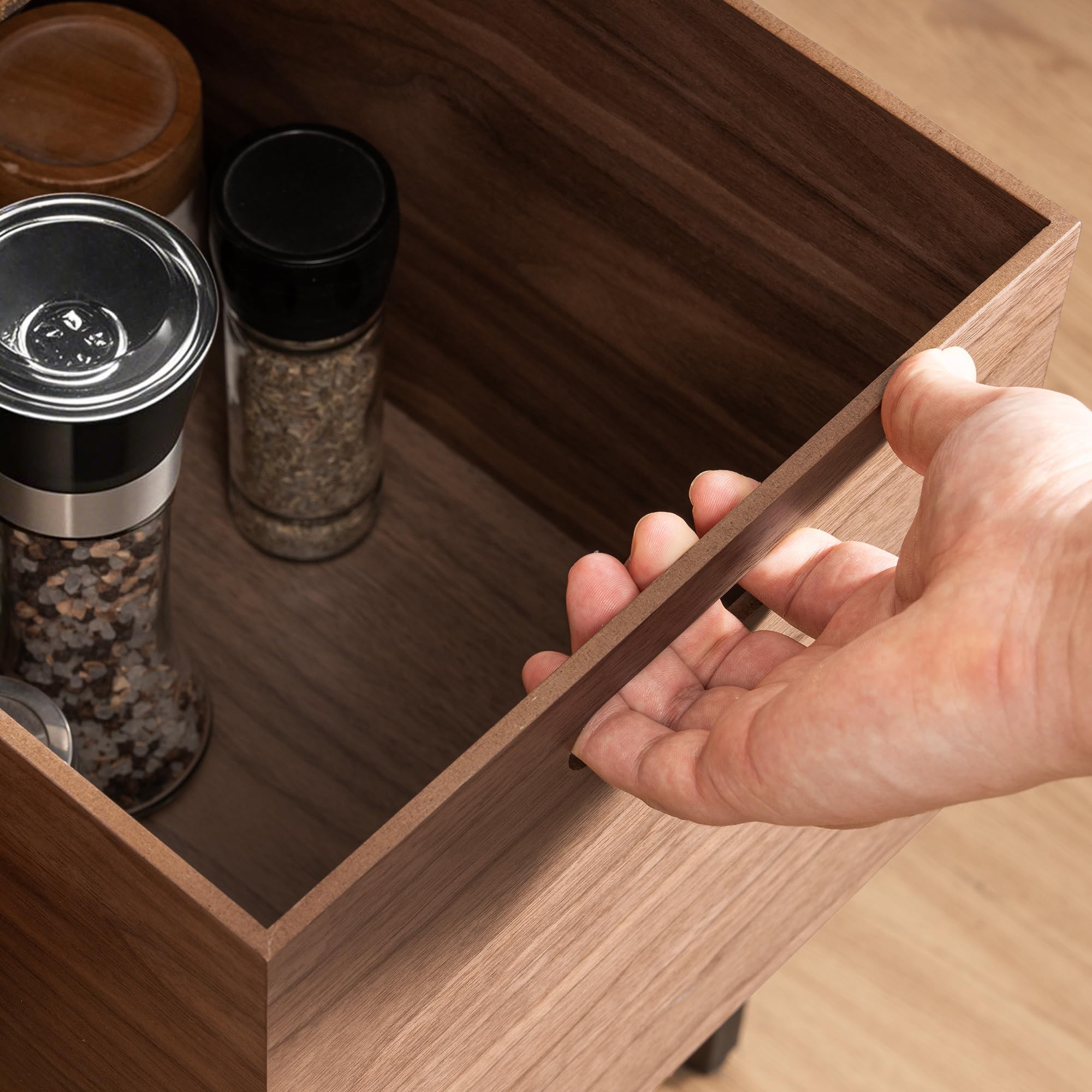 Amazon｜Marsmiles 木製収納ボックス 丈夫な収納ケース ハンドル付き