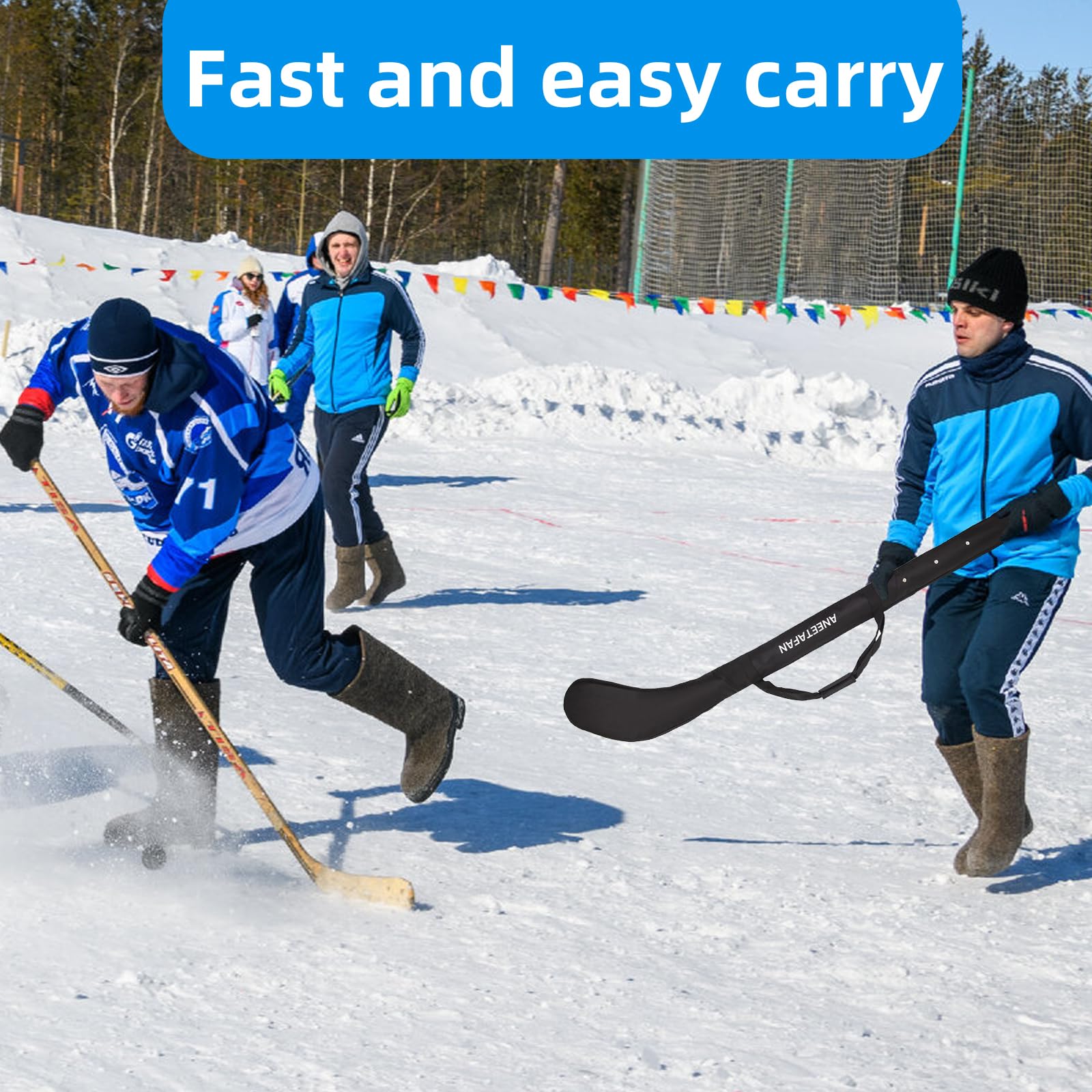 Sac pour crosse de hockey, sacs pour bâtons de hockey sur glace. Sac portable avec bandoulière de remorquage pour hommes, femmes, adolescents et adultes. Sac pour crosse de hockey sur gazon,