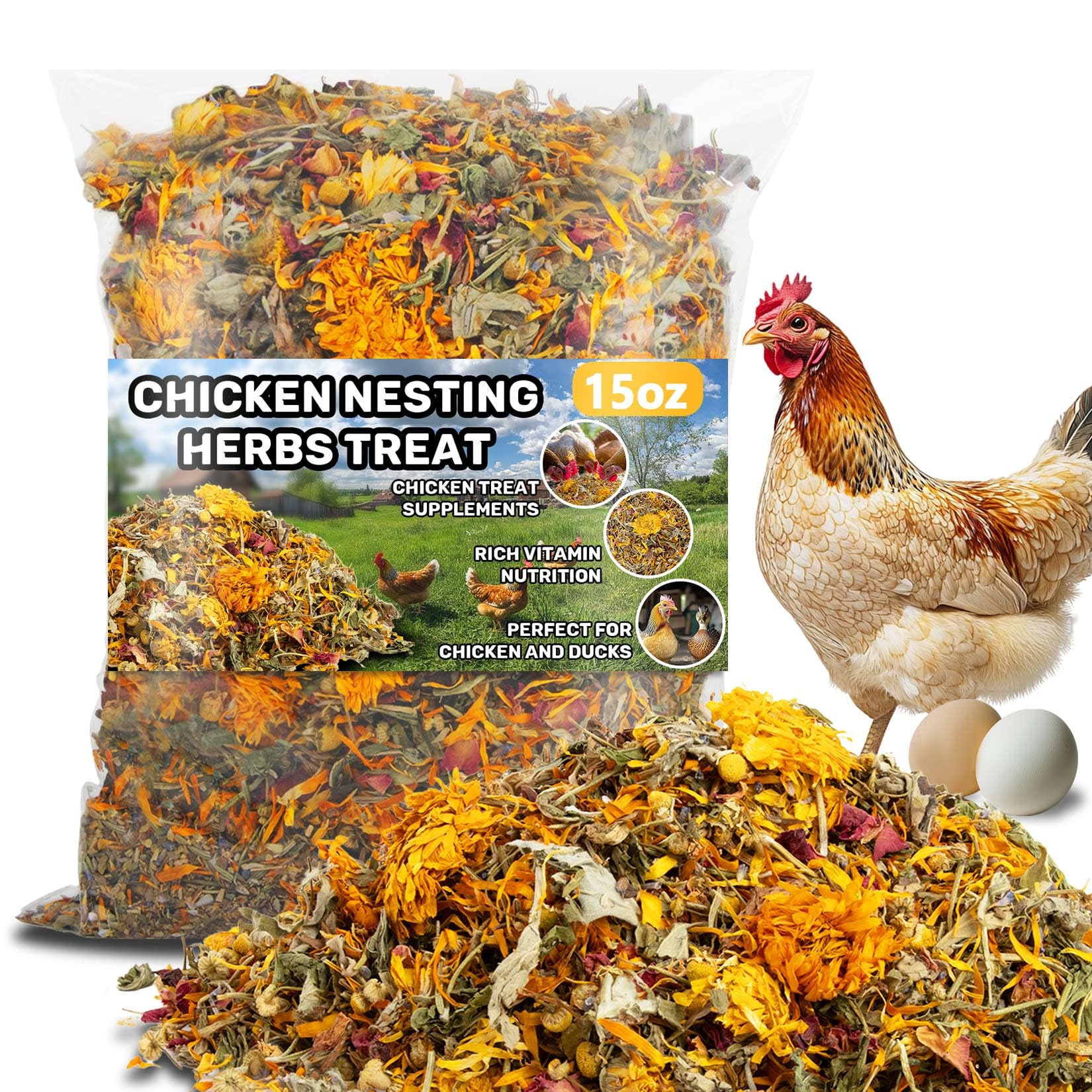 MAQIHAN 15oz Chicken Nesting Herbs