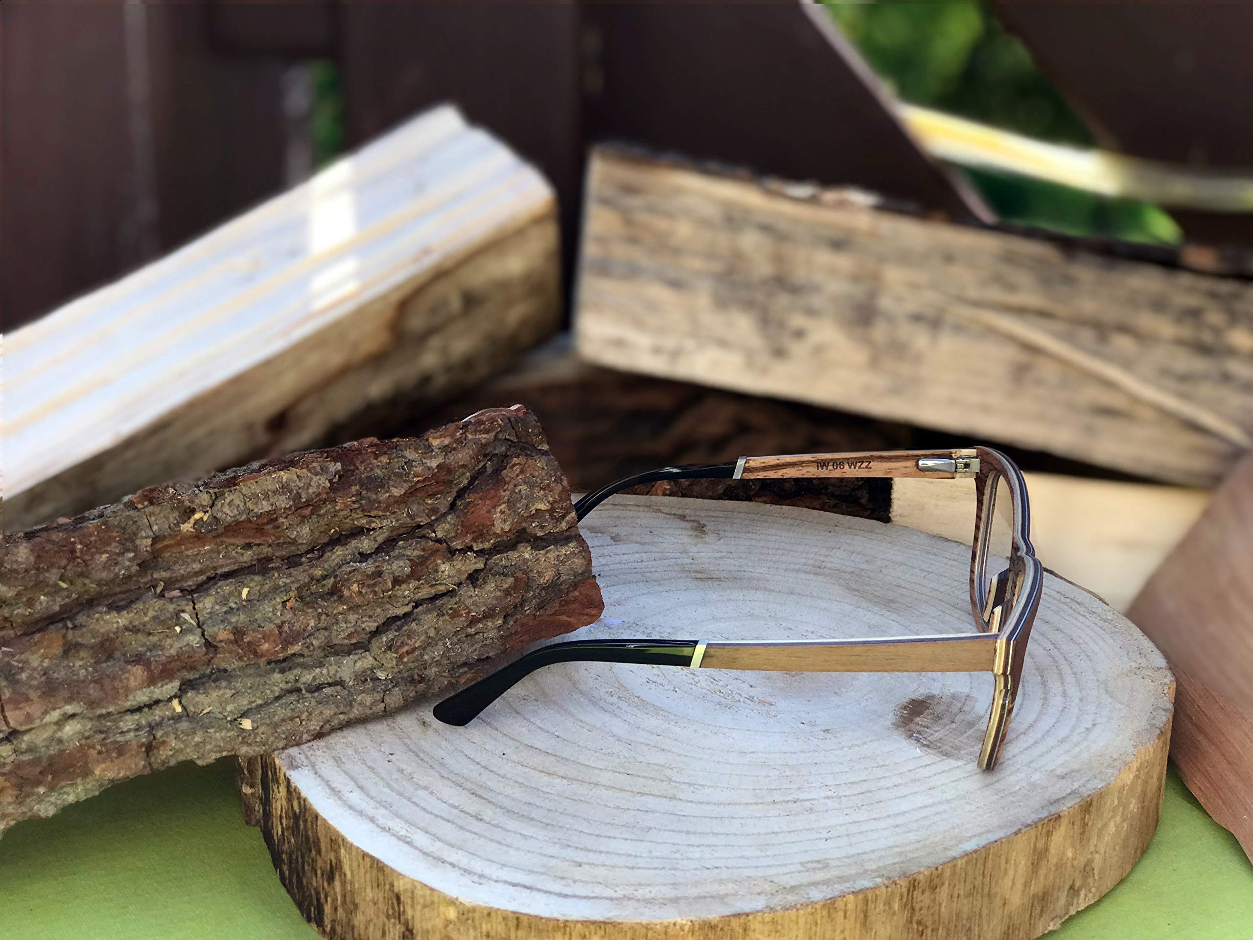 iWood Sonnenbrille aus Holz Modell 05 Nussbaum & Birke für Damen & Herren | Echtholz, Echtholzbrille, UV400 = 100% UV-Schutz, Brillenmanufaktur aus Deutschland