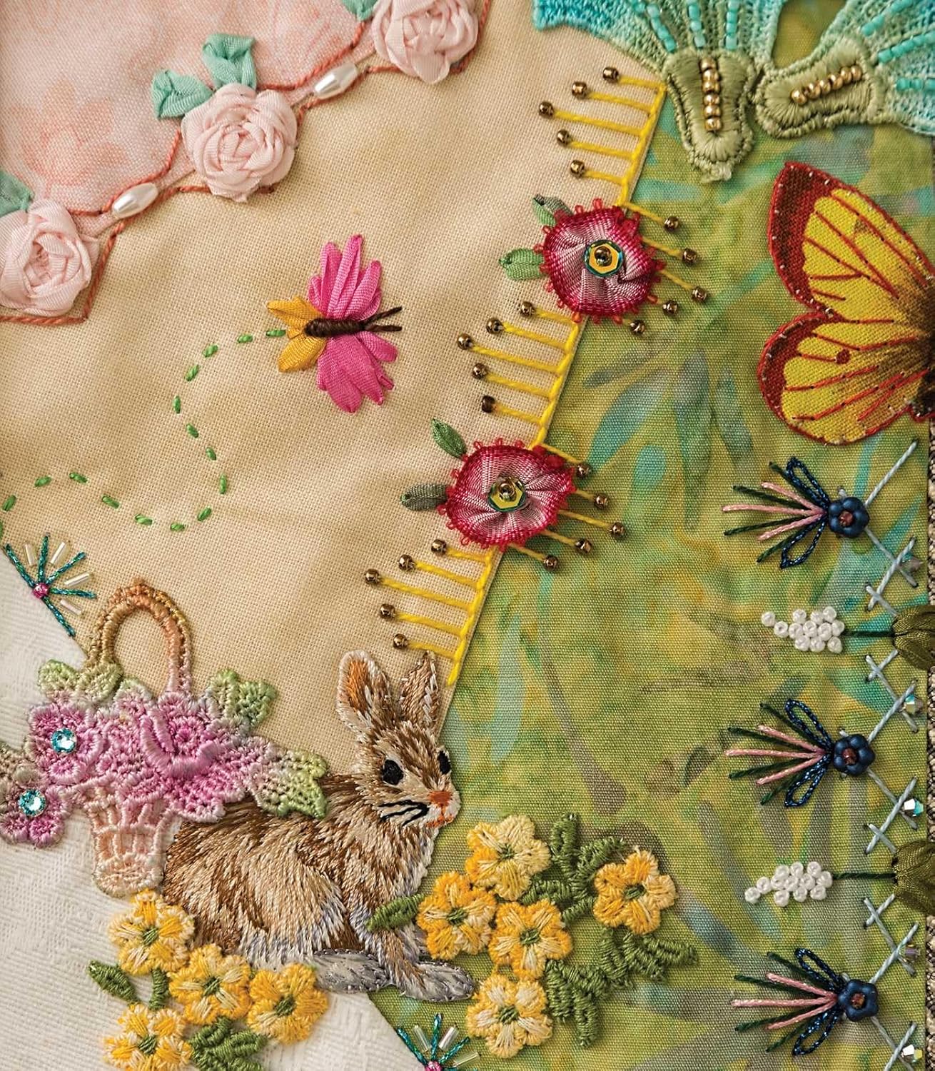 Stunning Stitches for Crazy Quilts: 480 Embroidered Seam Designs, 36 Stitch-Template Designs for Perfect Placement      Paperback – May 25, 2019