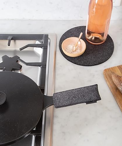Miniatura 6 de Graf Lantz Salvamanteles para ollas calientes, fieltro 100% lana merina, almohadilla caliente para mesa o encimera, ideal para sartenes calientes